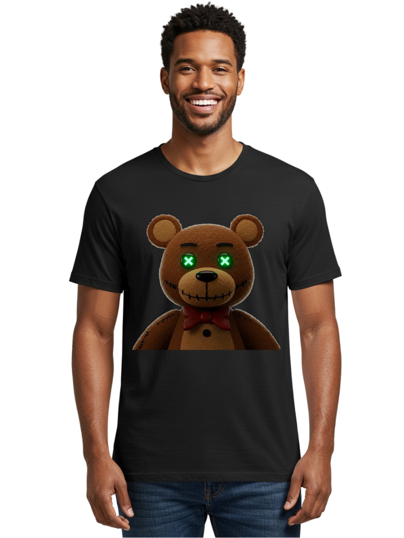 Five-Nights-At-Freddy-S-Bear Men'S Graphic Tee, 100% Cotton, Comfortable Casual Summer Wear, Machine Washable, Vintage Camera, Old Camera, Antique Camera, Black Camera, Classic Photography, Photography Equipment, Nostalgic Device, Film Camera, Bam406 18