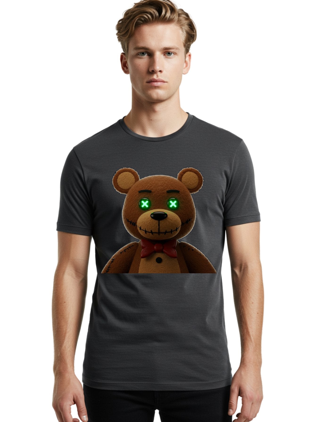 Five-Nights-At-Freddy-S-Bear Men'S Graphic Tee, 100% Cotton, Comfortable Casual Summer Wear, Machine Washable, Vintage Camera, Old Camera, Antique Camera, Black Camera, Classic Photography, Photography Equipment, Nostalgic Device, Film Camera, Bam406 17