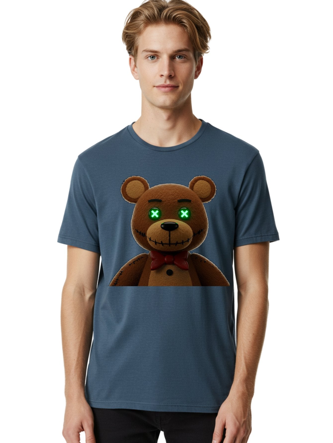 Five-Nights-At-Freddy-S-Bear Men'S Graphic Tee, 100% Cotton, Comfortable Casual Summer Wear, Machine Washable, Vintage Camera, Old Camera, Antique Camera, Black Camera, Classic Photography, Photography Equipment, Nostalgic Device, Film Camera, Bam406 30
