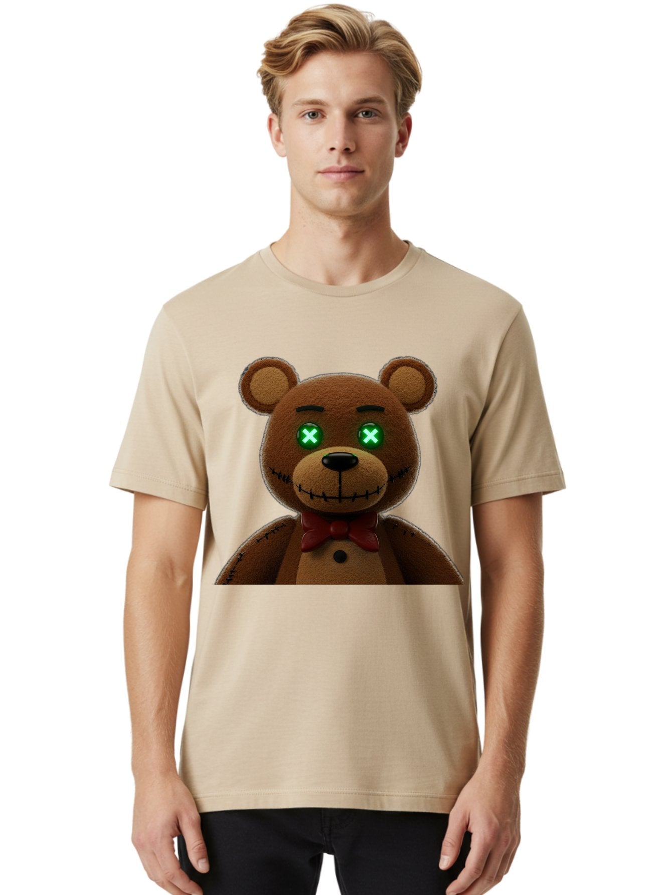 Five-Nights-At-Freddy-S-Bear Men'S Graphic Tee, 100% Cotton, Comfortable Casual Summer Wear, Machine Washable, Vintage Camera, Old Camera, Antique Camera, Black Camera, Classic Photography, Photography Equipment, Nostalgic Device, Film Camera, Bam406 16