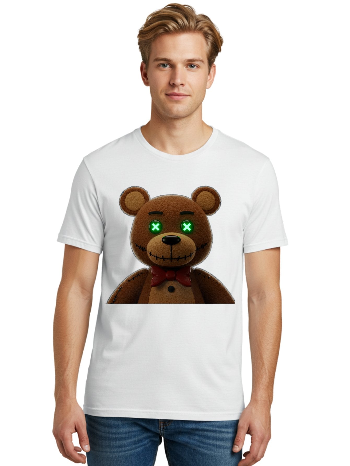 Five-Nights-At-Freddy-S-Bear Men'S Graphic Tee, 100% Cotton, Comfortable Casual Summer Wear, Machine Washable, Vintage Camera, Old Camera, Antique Camera, Black Camera, Classic Photography, Photography Equipment, Nostalgic Device, Film Camera, Bam406 27