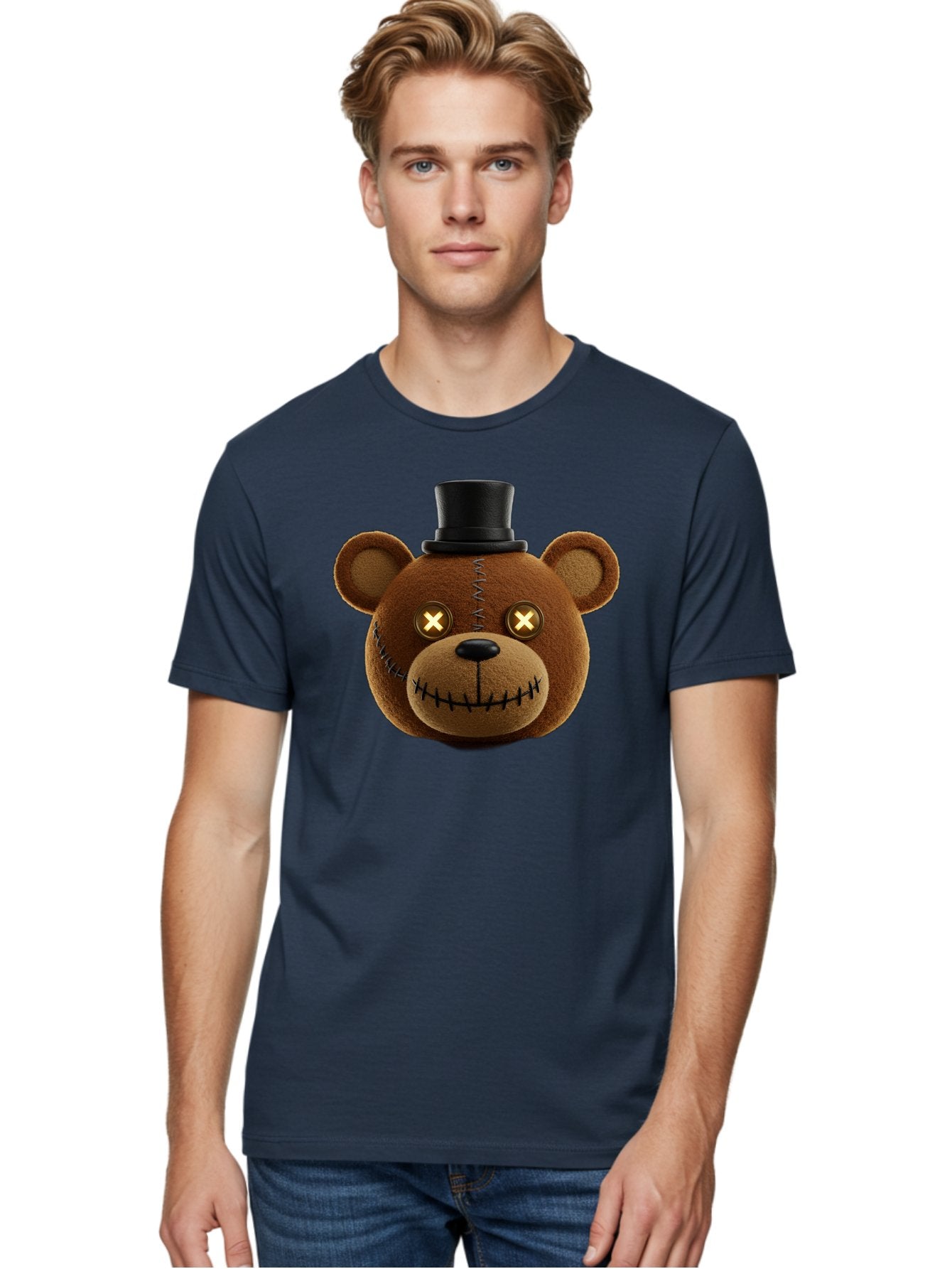 Five-Nights-At-Freddy-S-Teddy-Bear Men'S Graphic Tee, 100% Cotton, Comfortable Casual Summer Wear, Machine Washable, Vintage Camera, Old Camera, Antique Camera, Black Camera, Classic Photography, Photography Equipment, Nostalgic Device, Bam408 29