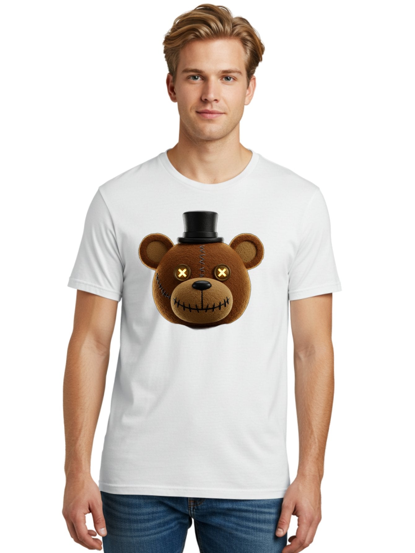 Five-Nights-At-Freddy-S-Teddy-Bear Men'S Graphic Tee, 100% Cotton, Comfortable Casual Summer Wear, Machine Washable, Vintage Camera, Old Camera, Antique Camera, Black Camera, Classic Photography, Photography Equipment, Nostalgic Device, Bam408 24