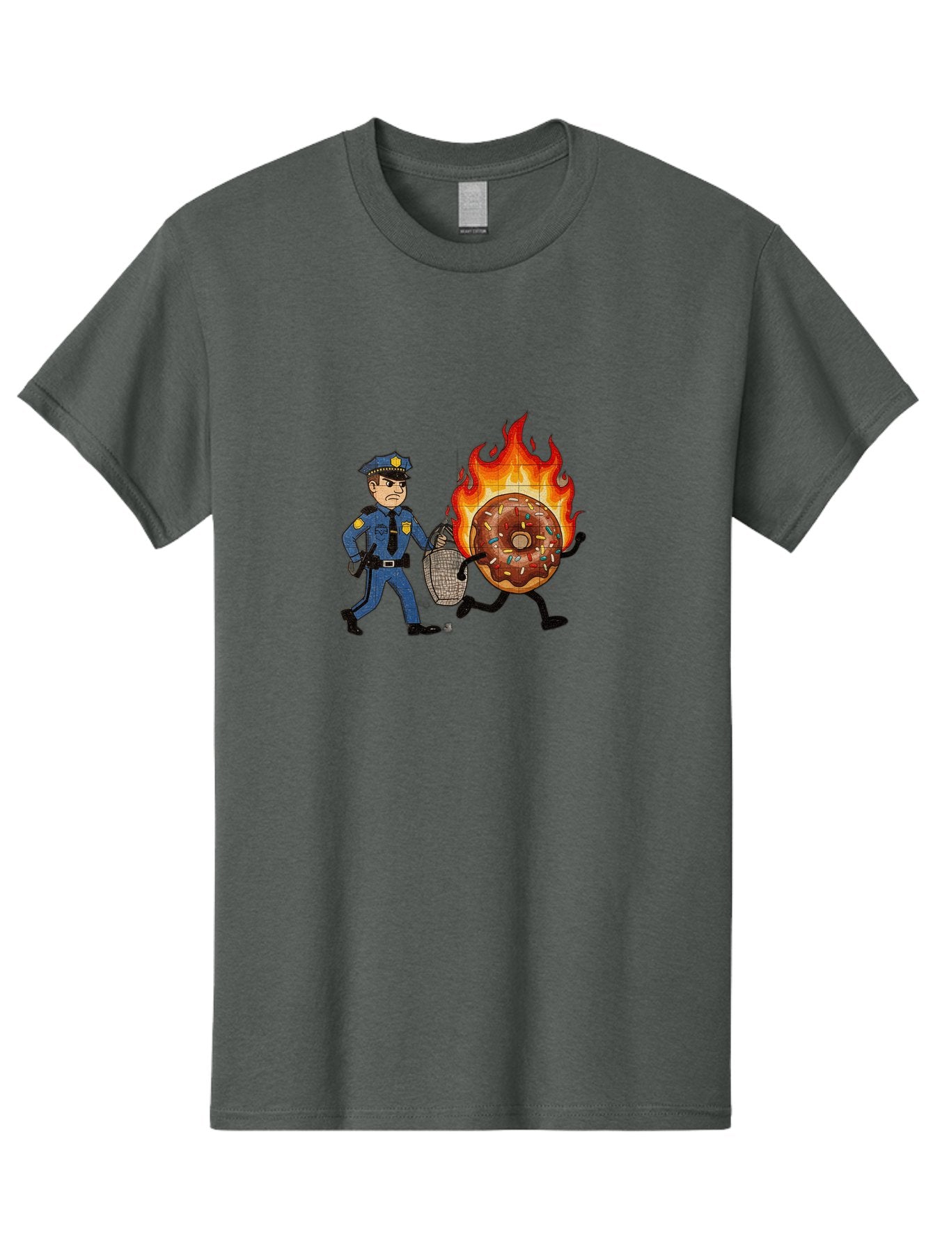 Flaming-Donut-1 Men'S Graphic Tee, 100% Cotton, Comfortable Casual Summer Wear, Machine Washable, Vintage Camera, Old Camera, Antique Camera, Black Camera, Classic Photography, Photography Equipment, Nostalgic Device, Film Camera, Camera Art Bam409 12