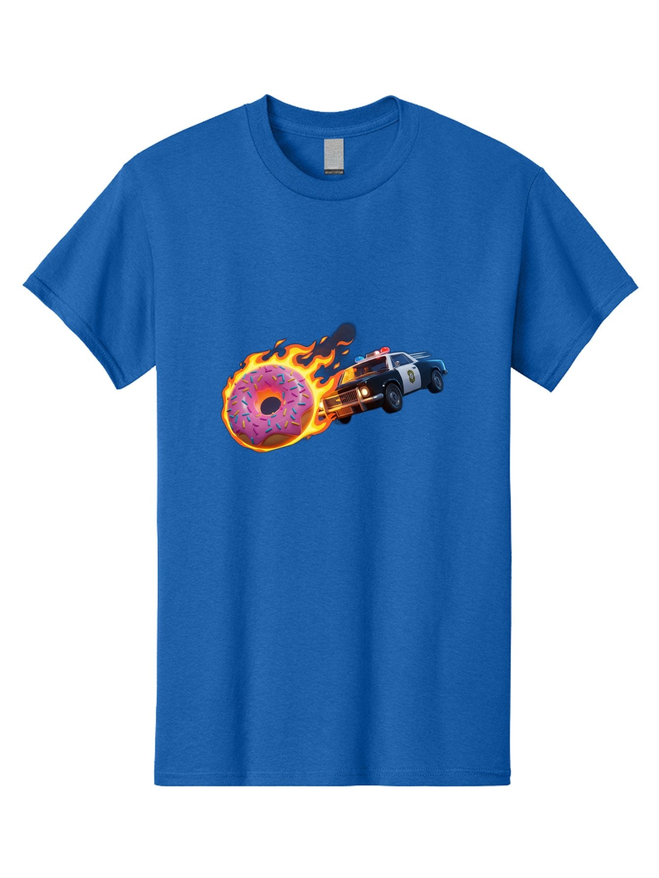 Flaming-Donut-Police-Car Men'S Graphic Tee, 100% Cotton, Comfortable Casual Summer Wear, Machine Washable, Vintage Camera, Old Camera, Antique Camera, Black Camera, Classic Photography, Photography Equipment, Nostalgic Device, Film Camera, Bam410 8
