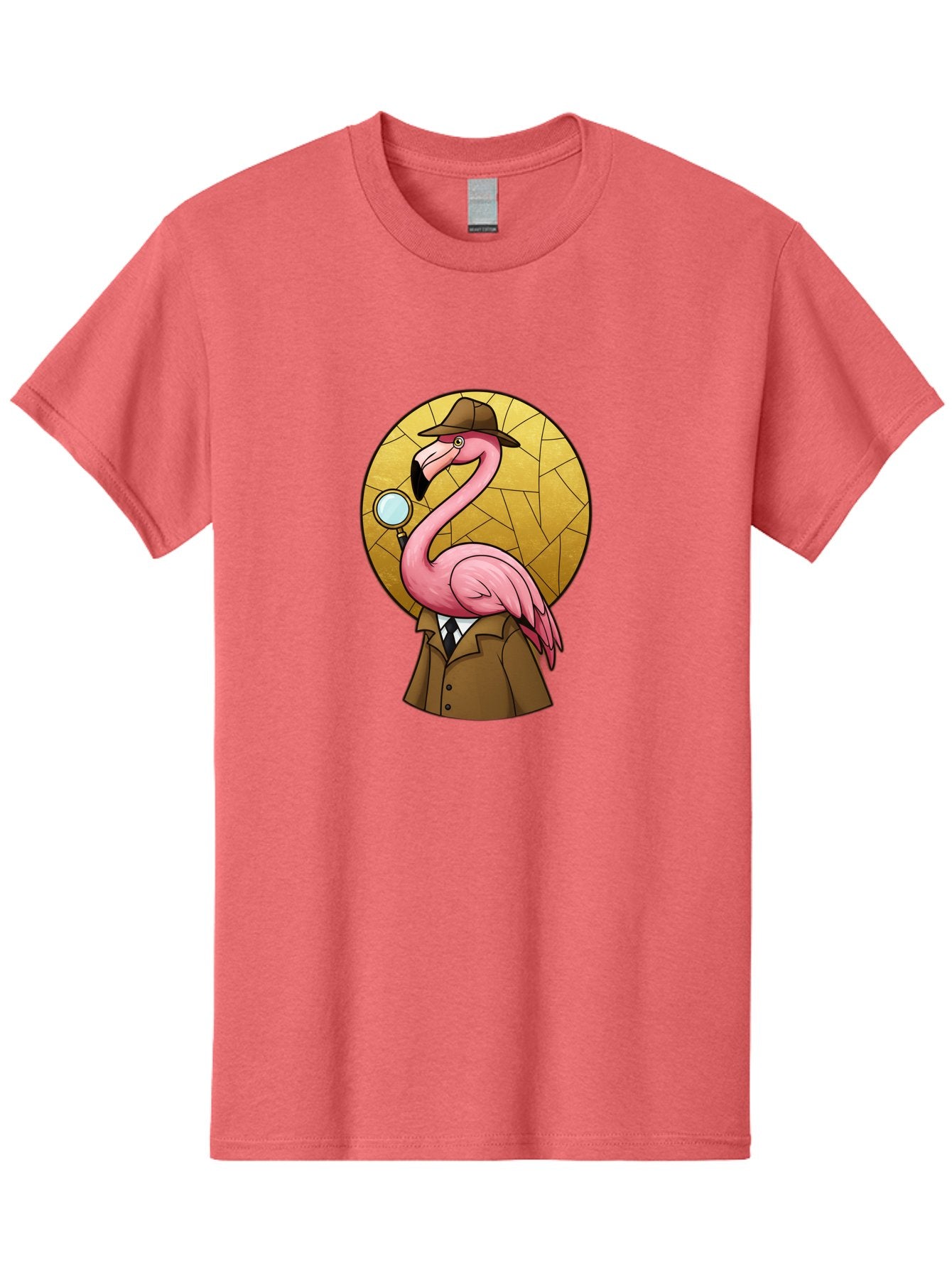 Flamingo-Detective-1 Men'S Graphic Tee, 100% Cotton, Comfortable Casual Summer Wear, Machine Washable, Vintage Camera, Old Camera, Antique Camera, Black Camera, Classic Photography, Photography Equipment, Nostalgic Device, Film Camera, Bam412 12