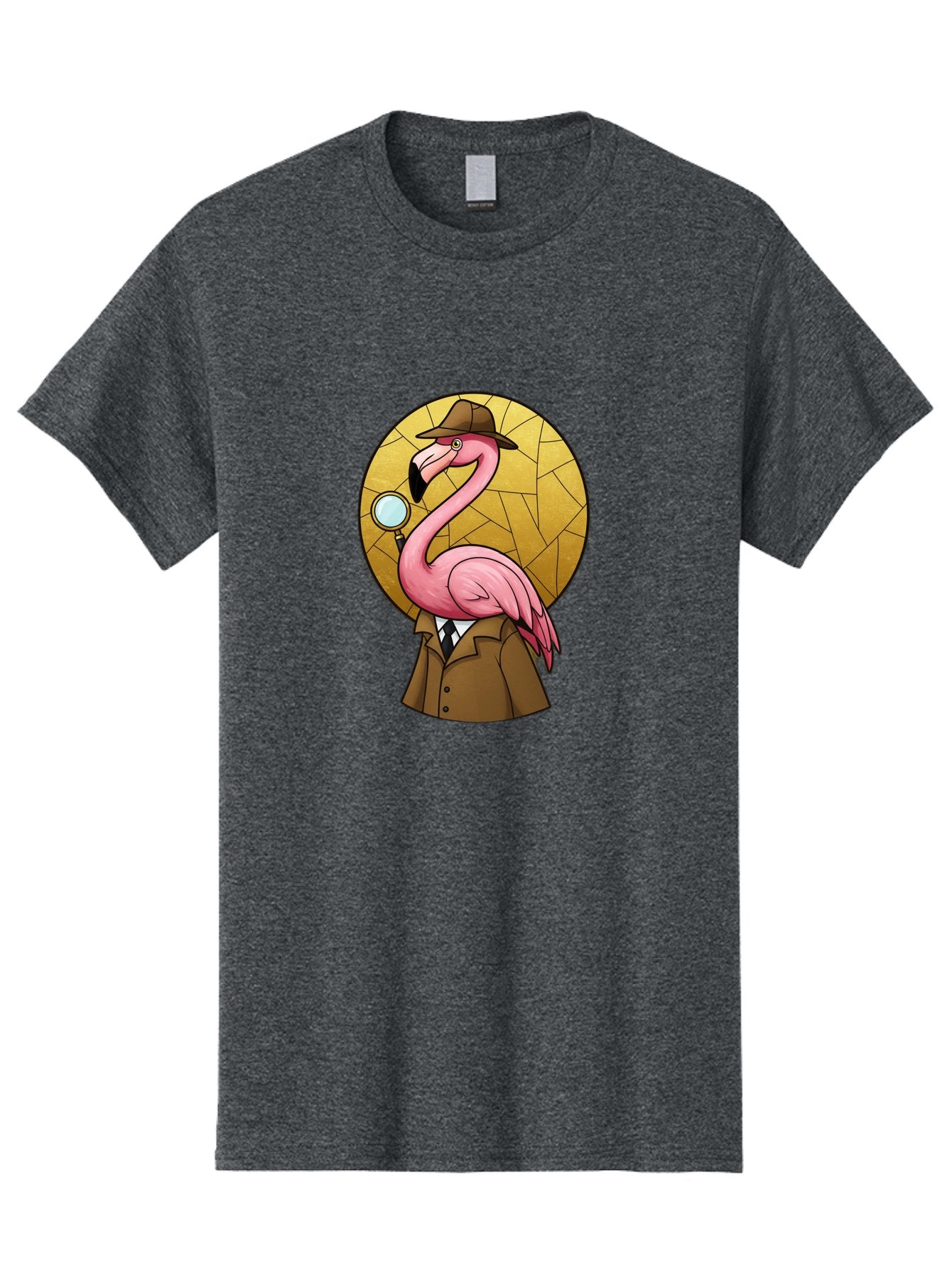 Flamingo-Detective-1 Men'S Graphic Tee, 100% Cotton, Comfortable Casual Summer Wear, Machine Washable, Vintage Camera, Old Camera, Antique Camera, Black Camera, Classic Photography, Photography Equipment, Nostalgic Device, Film Camera, Bam412 10