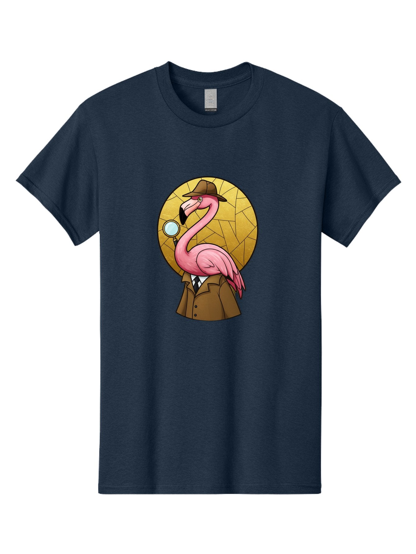 Flamingo-Detective-1 Men'S Graphic Tee, 100% Cotton, Comfortable Casual Summer Wear, Machine Washable, Vintage Camera, Old Camera, Antique Camera, Black Camera, Classic Photography, Photography Equipment, Nostalgic Device, Film Camera, Bam412 15