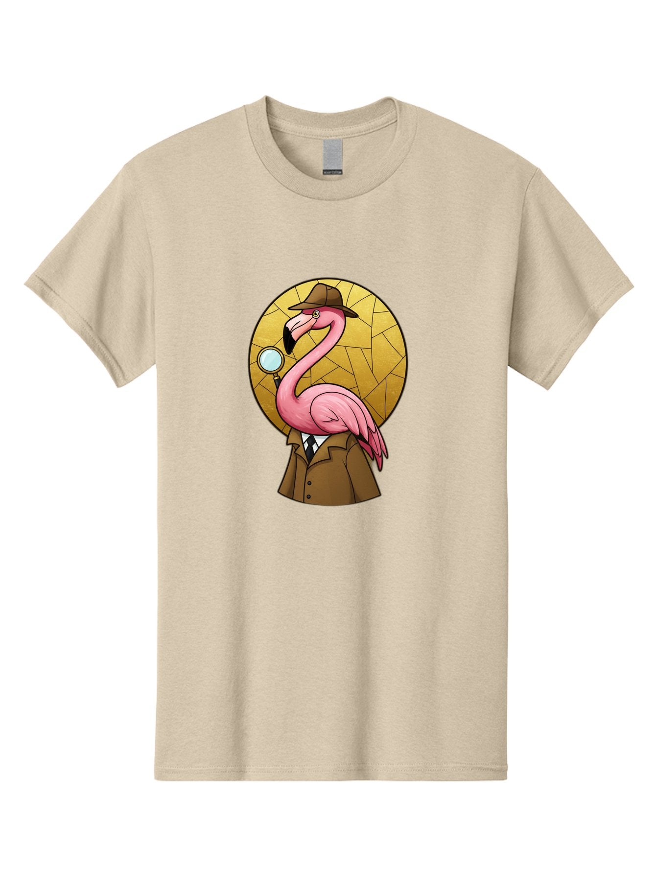 Flamingo-Detective-1 Men'S Graphic Tee, 100% Cotton, Comfortable Casual Summer Wear, Machine Washable, Vintage Camera, Old Camera, Antique Camera, Black Camera, Classic Photography, Photography Equipment, Nostalgic Device, Film Camera, Bam412