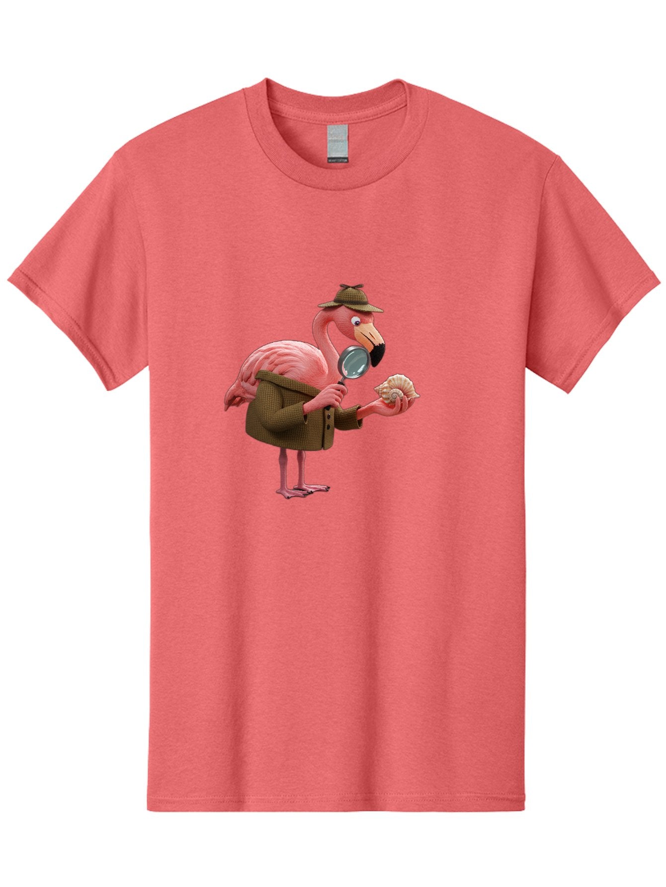 Flamingo-Detective Men'S Graphic Tee, 100% Cotton, Comfortable Casual Summer Wear, Machine Washable, Vintage Camera, Old Camera, Antique Camera, Black Camera, Classic Photography, Photography Equipment, Nostalgic Device, Film Camera, Bam413 4