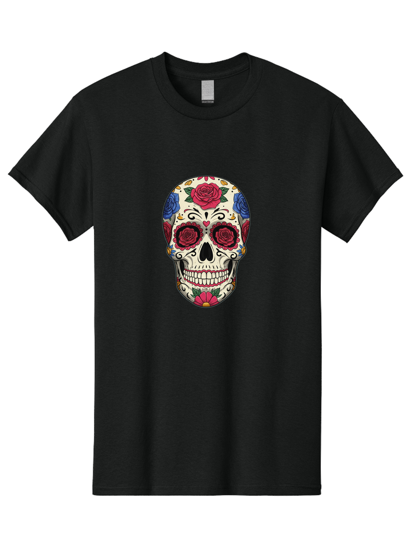Floral-Art-Skull-1 Men'S Graphic Tee, 100% Cotton, Comfortable Casual Summer Wear, Machine Washable, Vintage Camera, Old Camera, Antique Camera, Black Camera, Classic Photography, Photography Equipment, Nostalgic Device, Film Camera, Bam416 10