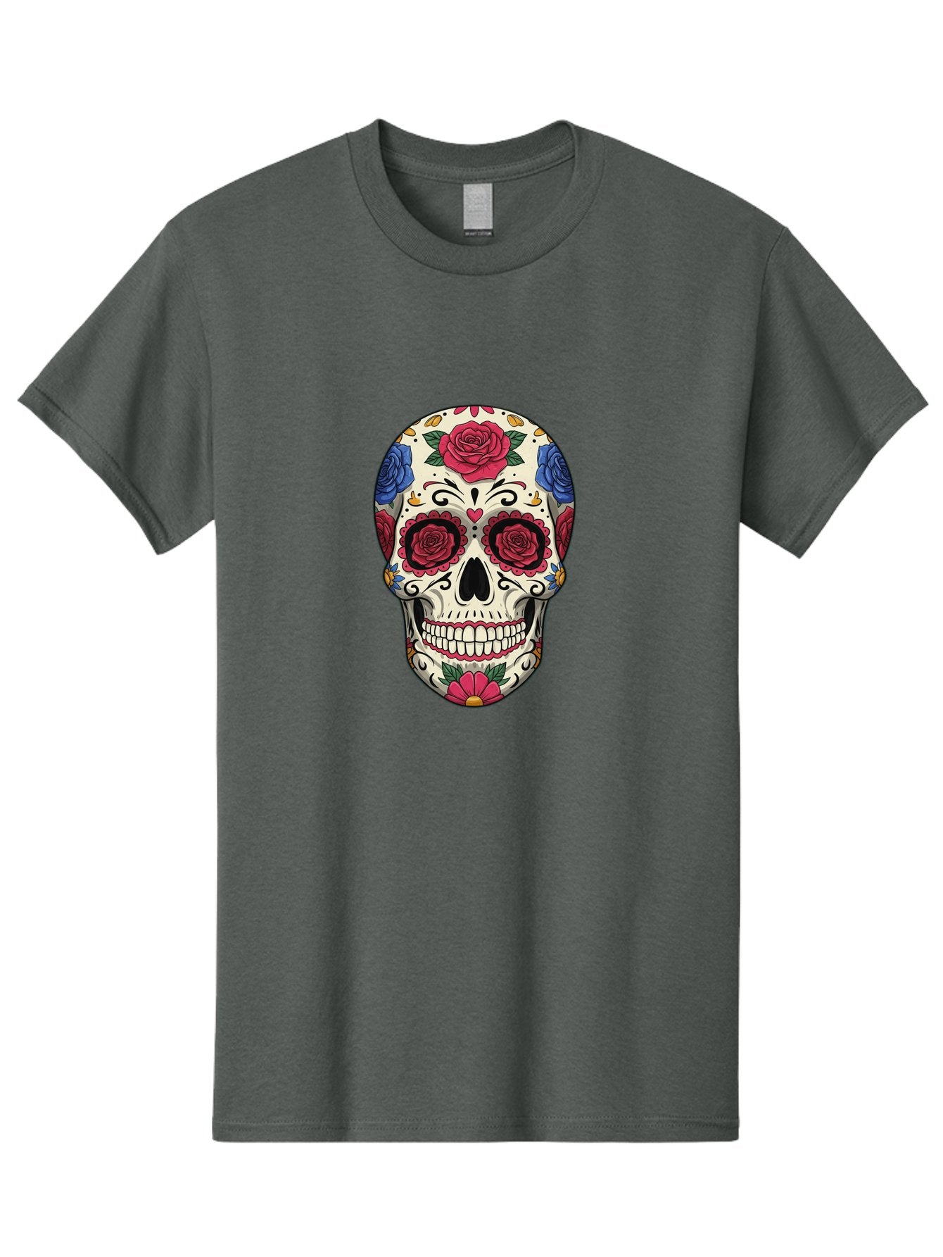 Floral-Art-Skull-1 Men'S Graphic Tee, 100% Cotton, Comfortable Casual Summer Wear, Machine Washable, Vintage Camera, Old Camera, Antique Camera, Black Camera, Classic Photography, Photography Equipment, Nostalgic Device, Film Camera, Bam416 7