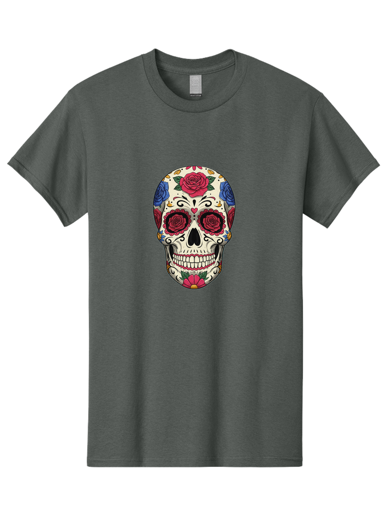 Floral-Art-Skull-1 Men'S Graphic Tee, 100% Cotton, Comfortable Casual Summer Wear, Machine Washable, Vintage Camera, Old Camera, Antique Camera, Black Camera, Classic Photography, Photography Equipment, Nostalgic Device, Film Camera, Bam416 13