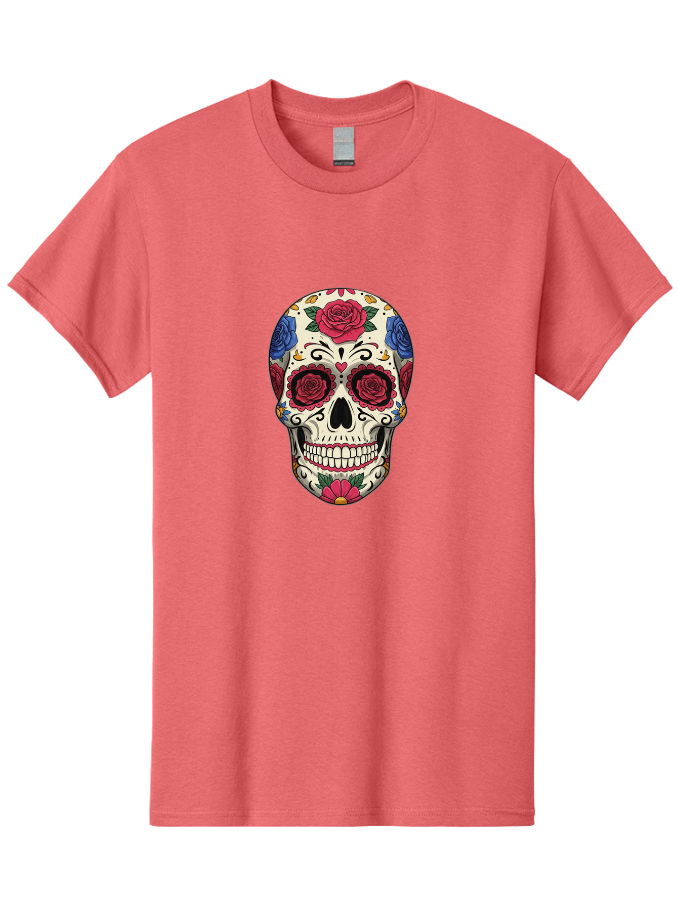 Floral-Art-Skull-1 Men'S Graphic Tee, 100% Cotton, Comfortable Casual Summer Wear, Machine Washable, Vintage Camera, Old Camera, Antique Camera, Black Camera, Classic Photography, Photography Equipment, Nostalgic Device, Film Camera, Bam416 5