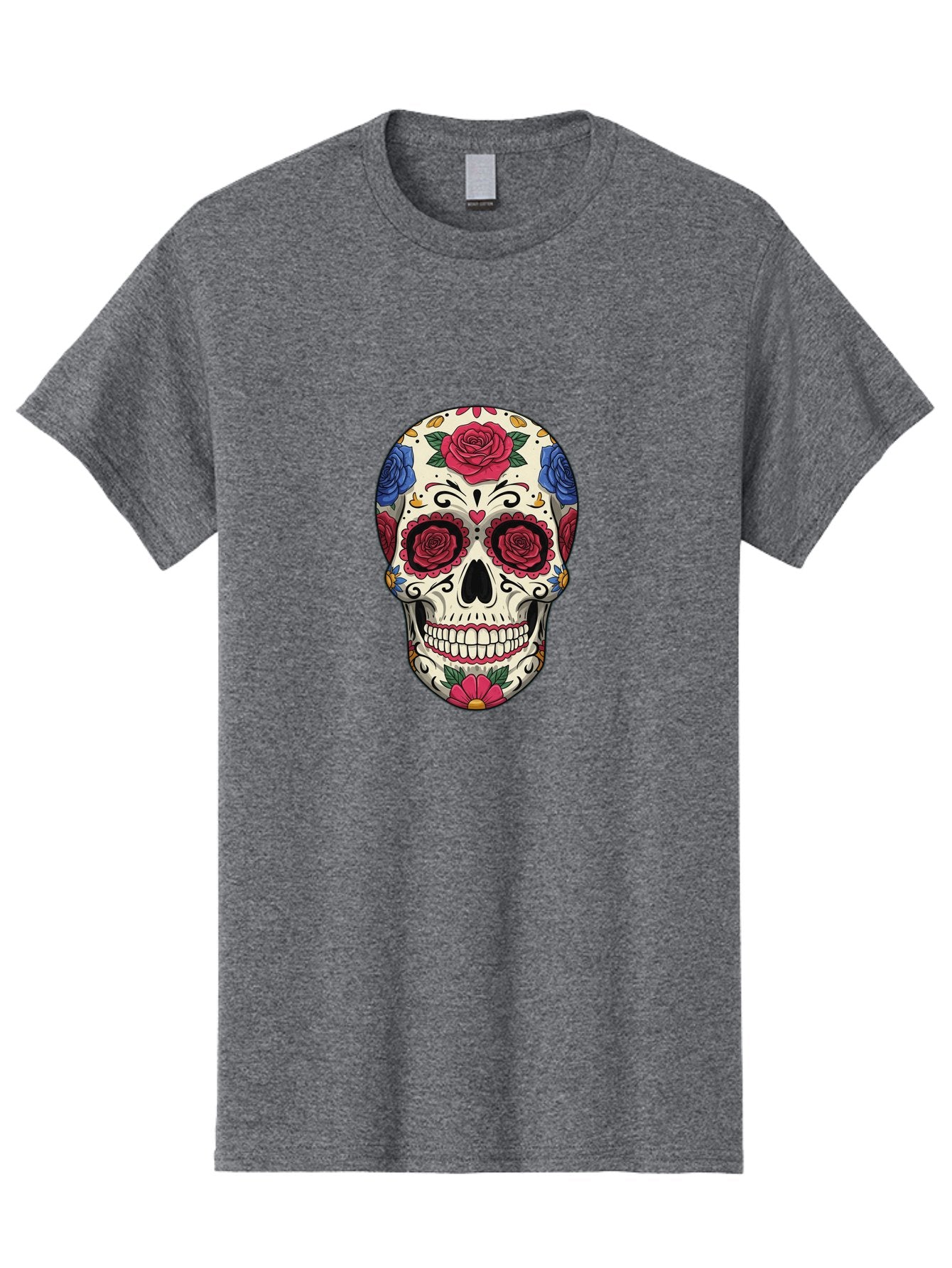 Floral-Art-Skull-1 Men'S Graphic Tee, 100% Cotton, Comfortable Casual Summer Wear, Machine Washable, Vintage Camera, Old Camera, Antique Camera, Black Camera, Classic Photography, Photography Equipment, Nostalgic Device, Film Camera, Bam416 11