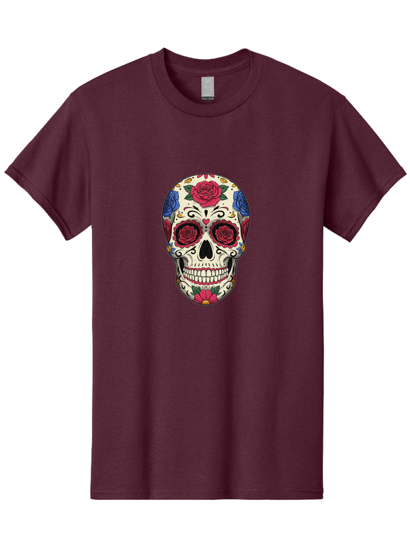 Floral-Art-Skull-1 Men'S Graphic Tee, 100% Cotton, Comfortable Casual Summer Wear, Machine Washable, Vintage Camera, Old Camera, Antique Camera, Black Camera, Classic Photography, Photography Equipment, Nostalgic Device, Film Camera, Bam416 3