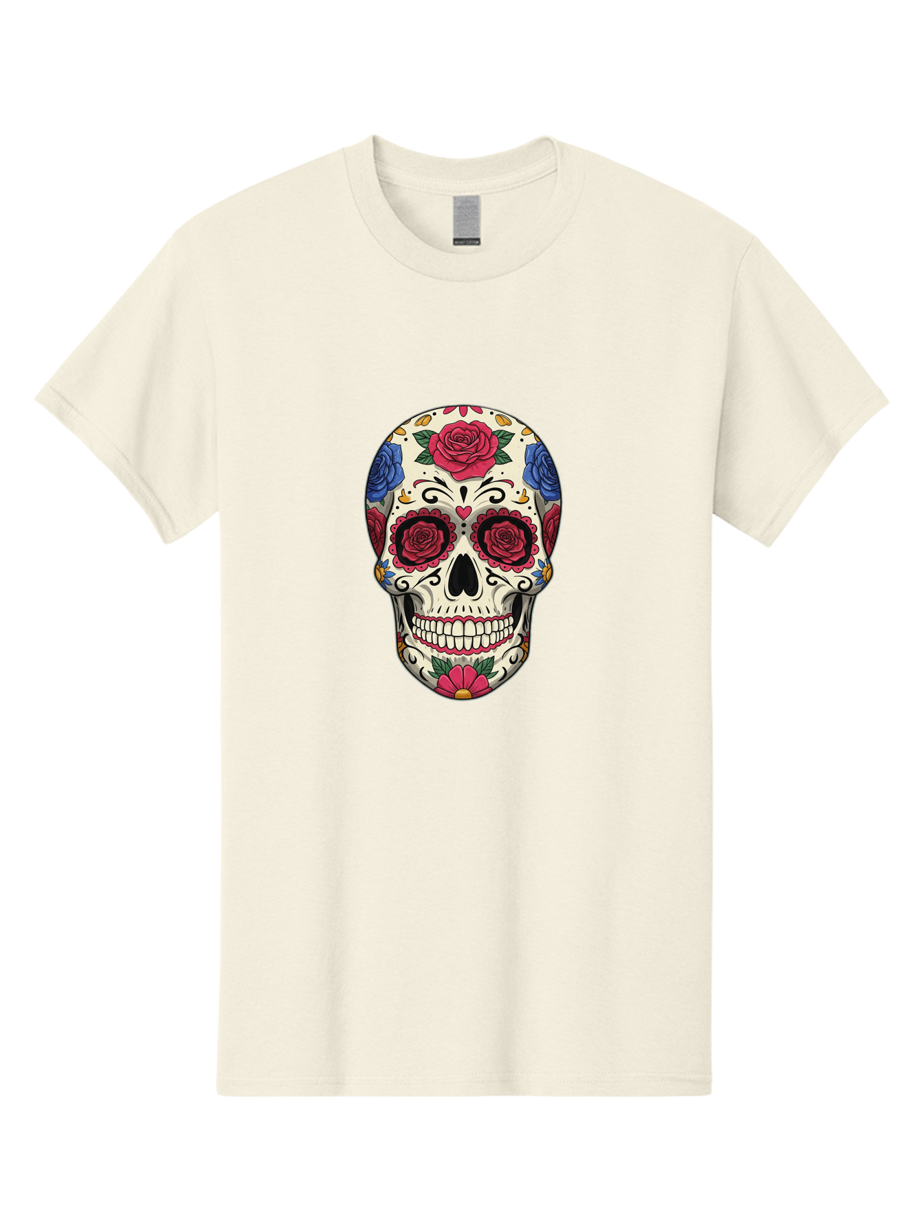 Floral-Art-Skull-1 Men'S Graphic Tee, 100% Cotton, Comfortable Casual Summer Wear, Machine Washable, Vintage Camera, Old Camera, Antique Camera, Black Camera, Classic Photography, Photography Equipment, Nostalgic Device, Film Camera, Bam416