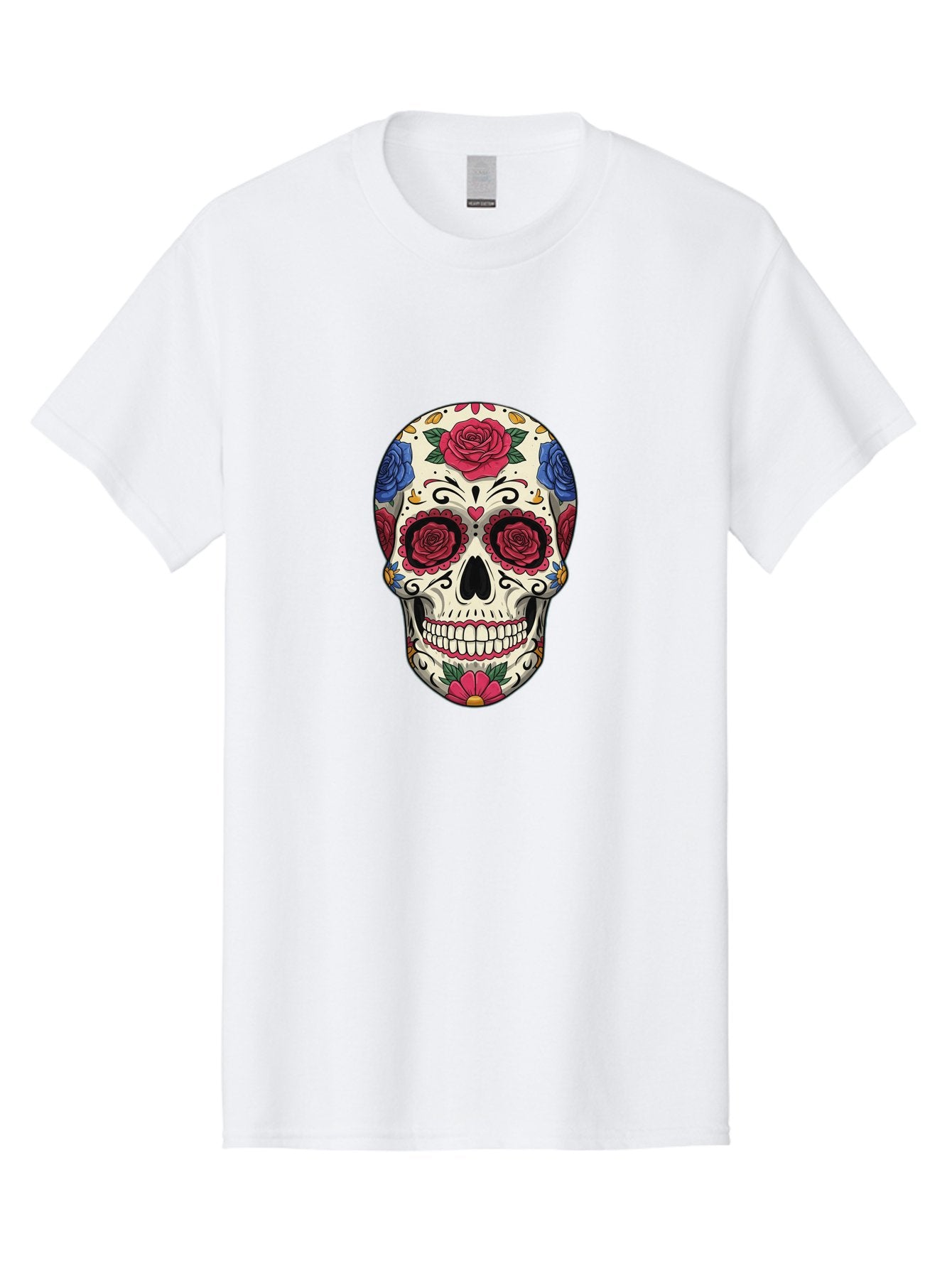 Floral-Art-Skull-1 Men'S Graphic Tee, 100% Cotton, Comfortable Casual Summer Wear, Machine Washable, Vintage Camera, Old Camera, Antique Camera, Black Camera, Classic Photography, Photography Equipment, Nostalgic Device, Film Camera, Bam416 5