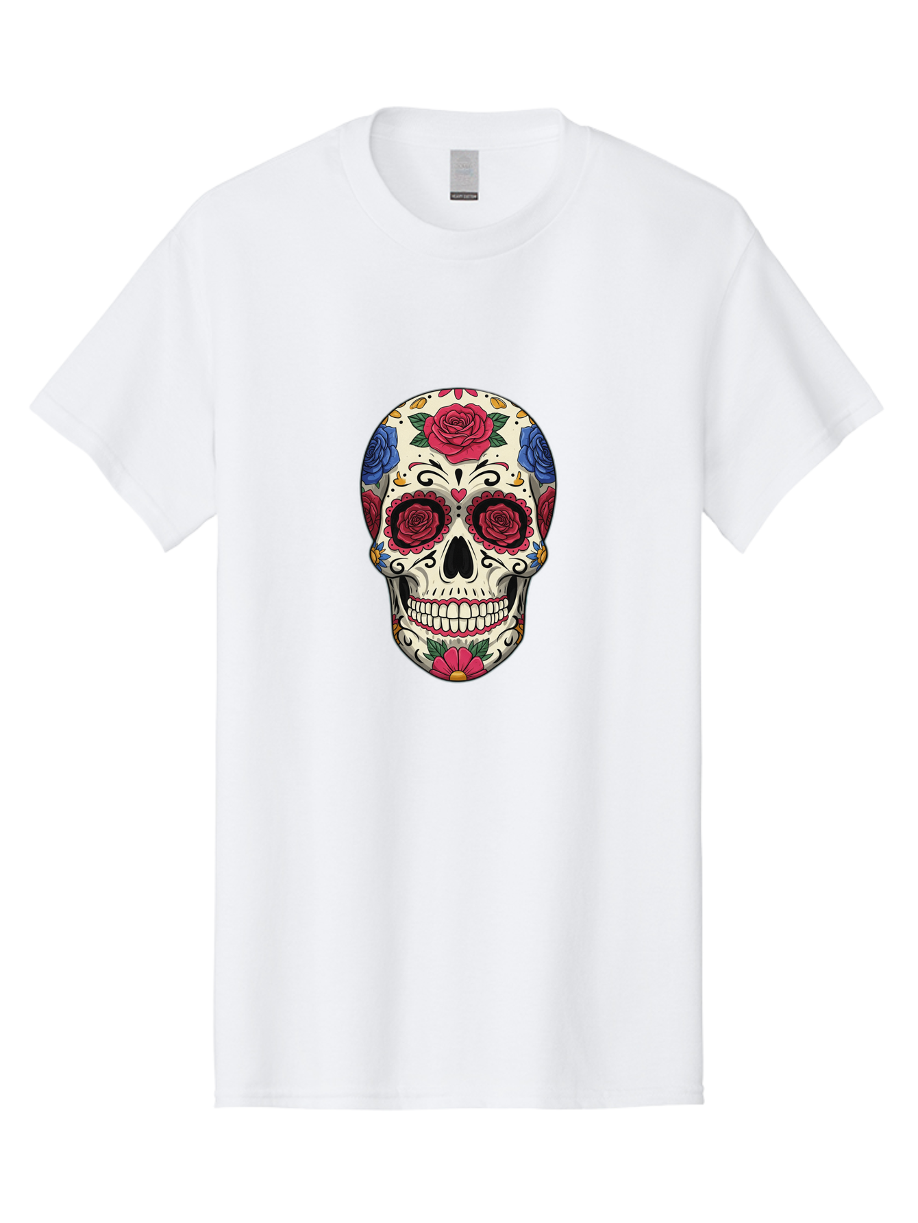Floral-Art-Skull-1 Men'S Graphic Tee, 100% Cotton, Comfortable Casual Summer Wear, Machine Washable, Vintage Camera, Old Camera, Antique Camera, Black Camera, Classic Photography, Photography Equipment, Nostalgic Device, Film Camera, Bam416 8