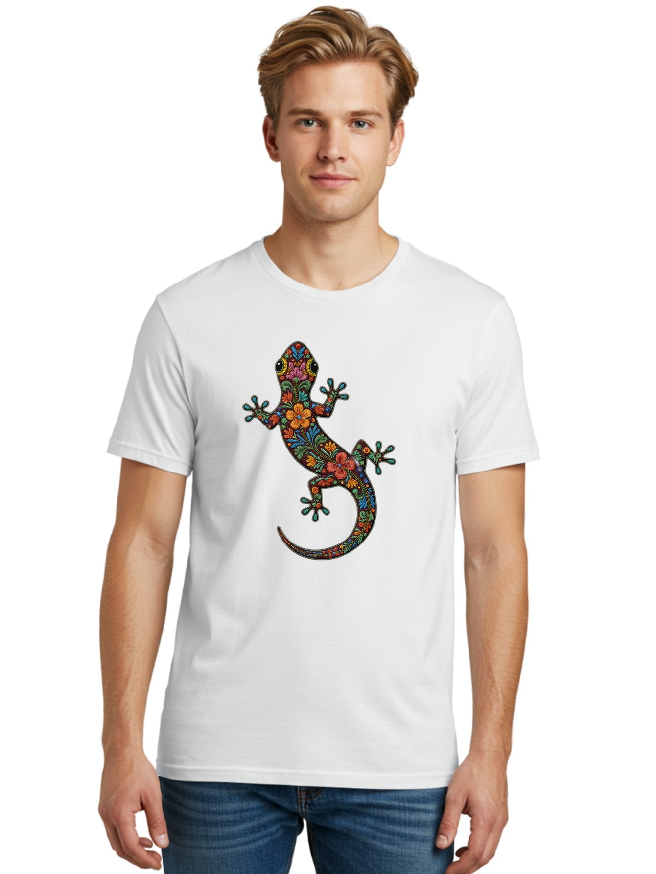 Floral-Gekko Men'S Graphic Tee, 100% Cotton, Comfortable Casual Summer Wear, Machine Washable, Vintage Camera, Old Camera, Antique Camera, Black Camera, Classic Photography, Photography Equipment, Nostalgic Device, Film Camera, Camera Art Bam418 28