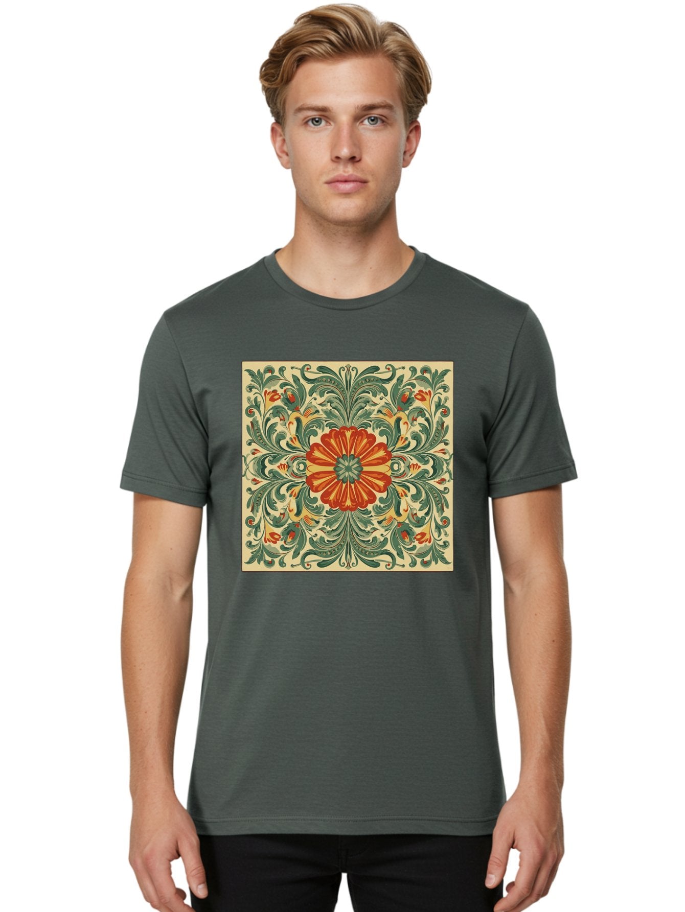 Floral-Pattern Men'S Graphic Tee, 100% Cotton, Comfortable Casual Summer Wear, Machine Washable, Vintage Camera, Old Camera, Antique Camera, Black Camera, Classic Photography, Photography Equipment, Nostalgic Device, Film Camera, Camera Art Bam420 20