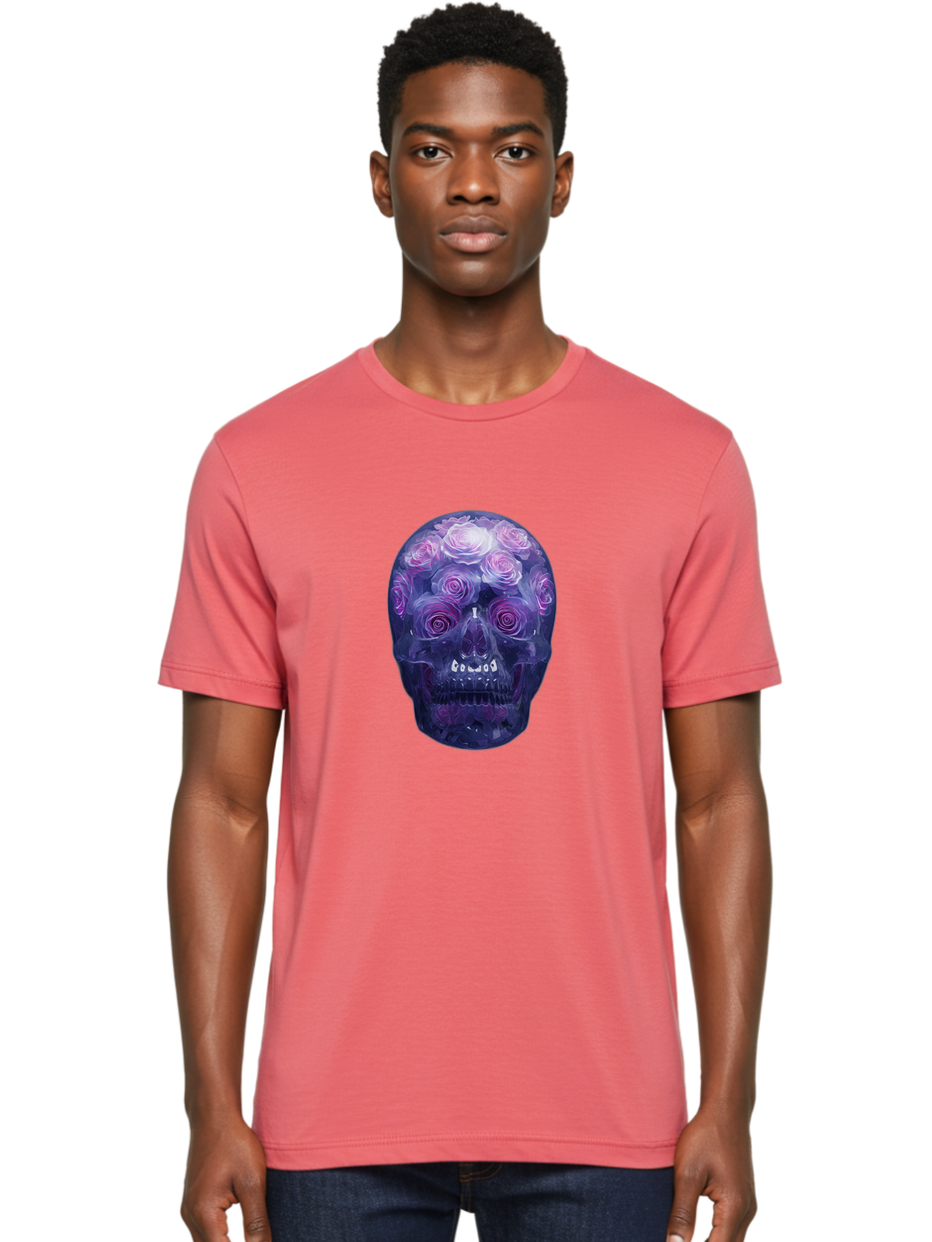 Floral-Skull-1 Men'S Graphic Tee, 100% Cotton, Comfortable Casual Summer Wear, Machine Washable, Vintage Camera, Old Camera, Antique Camera, Black Camera, Classic Photography, Photography Equipment, Nostalgic Device, Film Camera, Camera Art Bam421 17
