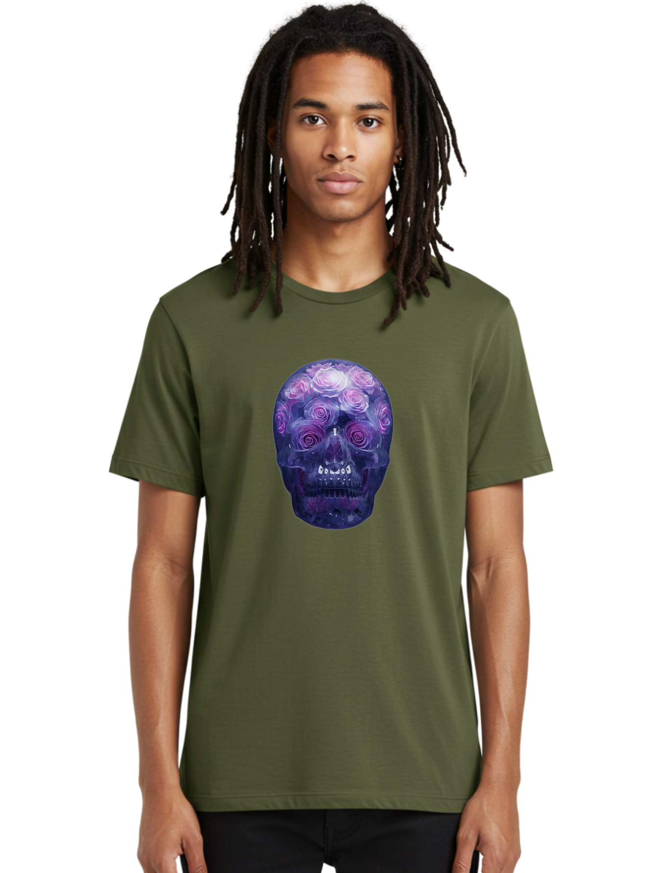 Floral-Skull-1 Men'S Graphic Tee, 100% Cotton, Comfortable Casual Summer Wear, Machine Washable, Vintage Camera, Old Camera, Antique Camera, Black Camera, Classic Photography, Photography Equipment, Nostalgic Device, Film Camera, Camera Art Bam421 20