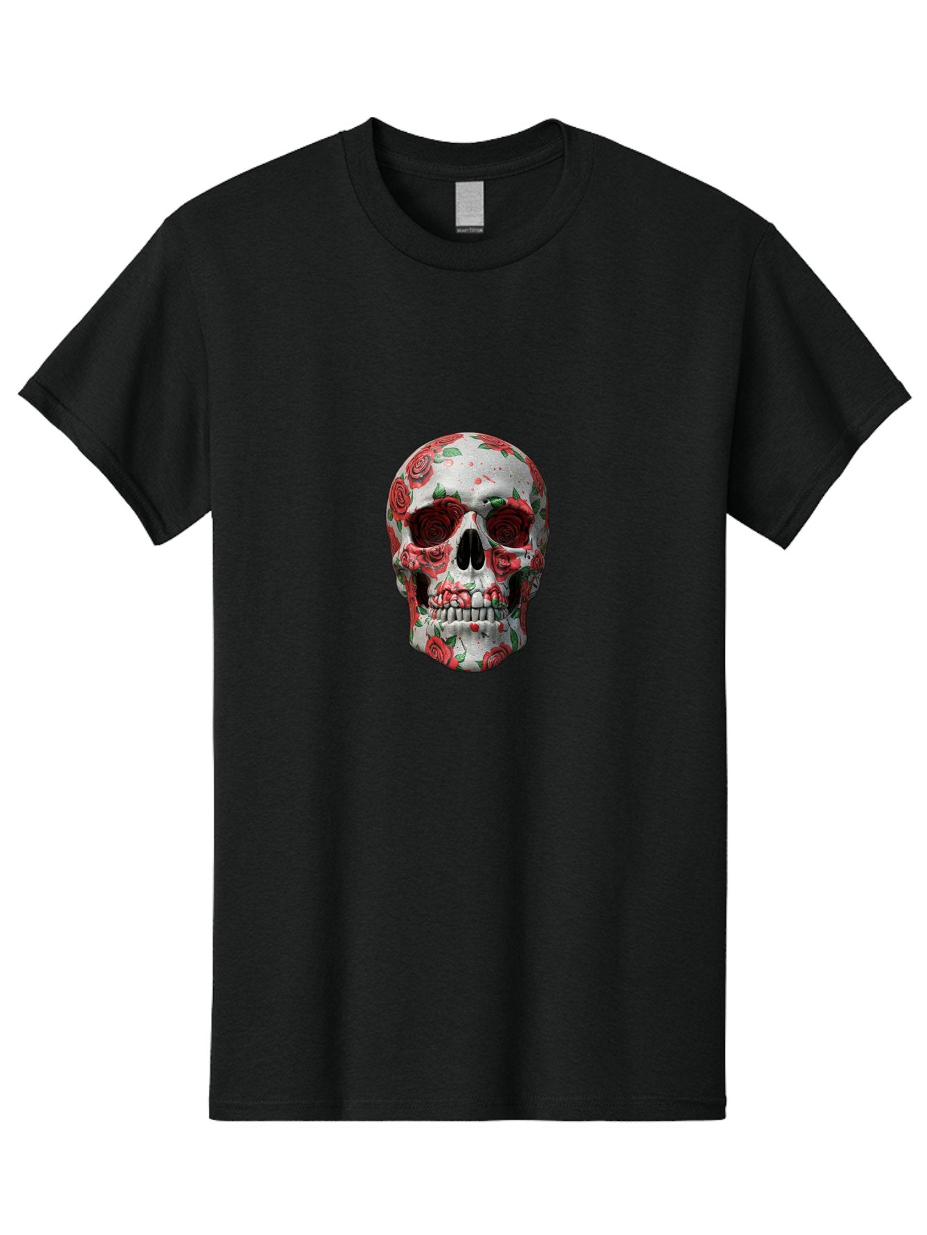 Floral-Skull-2 Men'S Graphic Tee, 100% Cotton, Comfortable Casual Summer Wear, Machine Washable, Vintage Camera, Old Camera, Antique Camera, Black Camera, Classic Photography, Photography Equipment, Nostalgic Device, Film Camera, Camera Art Bam422