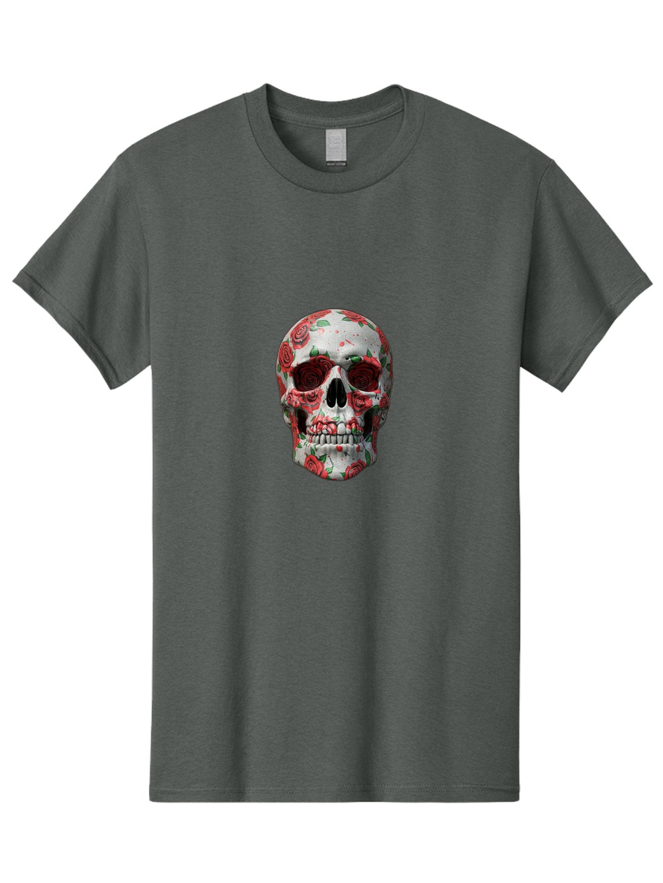 Floral-Skull-2 Men'S Graphic Tee, 100% Cotton, Comfortable Casual Summer Wear, Machine Washable, Vintage Camera, Old Camera, Antique Camera, Black Camera, Classic Photography, Photography Equipment, Nostalgic Device, Film Camera, Camera Art Bam422 8