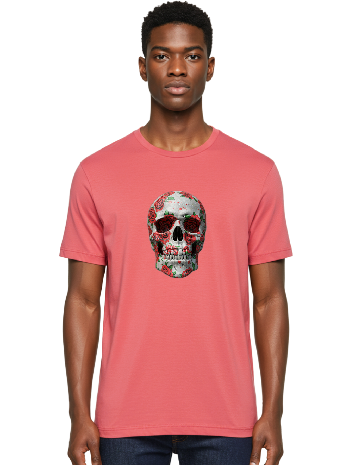 Floral-Skull-2 Men'S Graphic Tee, 100% Cotton, Comfortable Casual Summer Wear, Machine Washable, Vintage Camera, Old Camera, Antique Camera, Black Camera, Classic Photography, Photography Equipment, Nostalgic Device, Film Camera, Camera Art Bam422 16