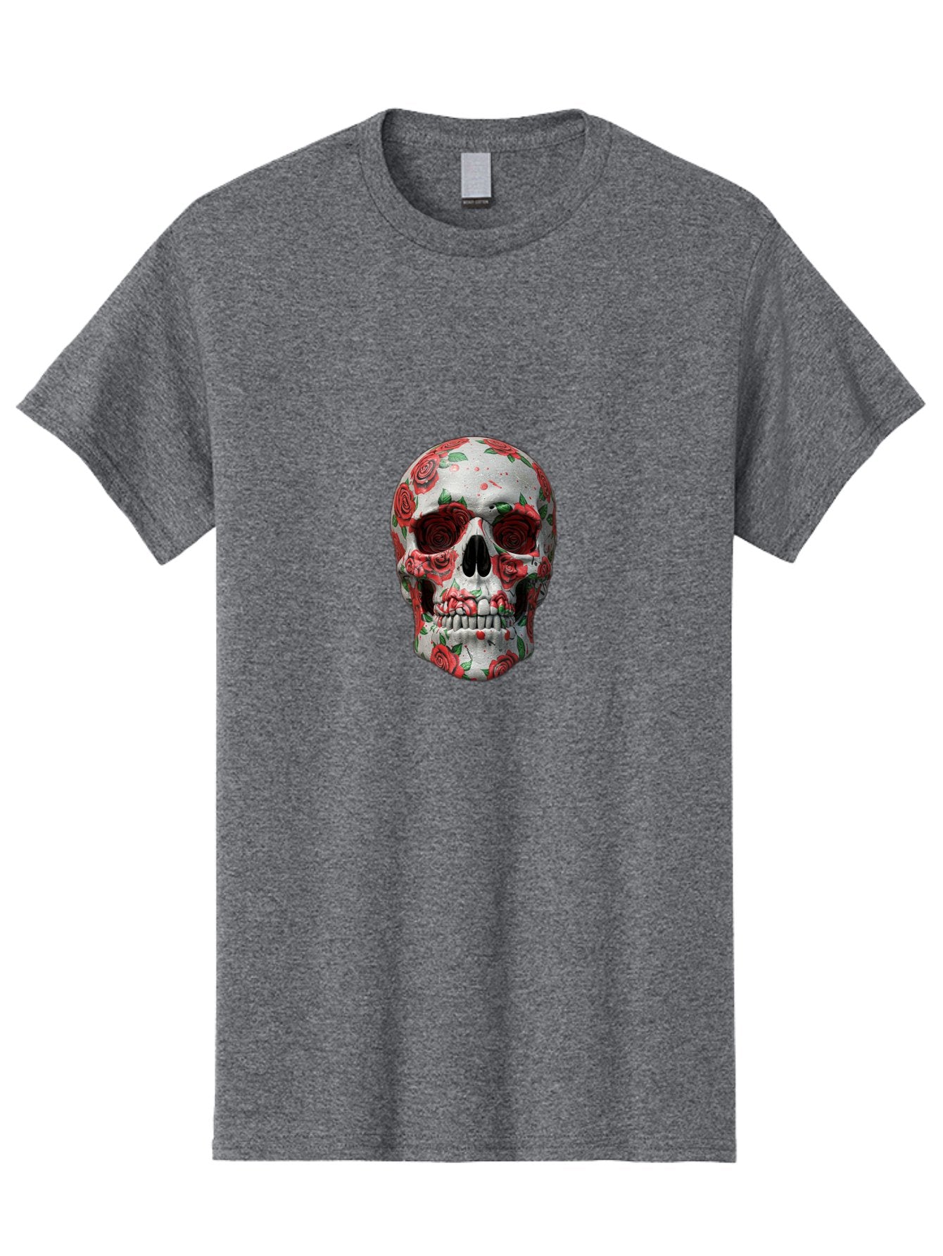 Floral-Skull-2 Men'S Graphic Tee, 100% Cotton, Comfortable Casual Summer Wear, Machine Washable, Vintage Camera, Old Camera, Antique Camera, Black Camera, Classic Photography, Photography Equipment, Nostalgic Device, Film Camera, Camera Art Bam422 7