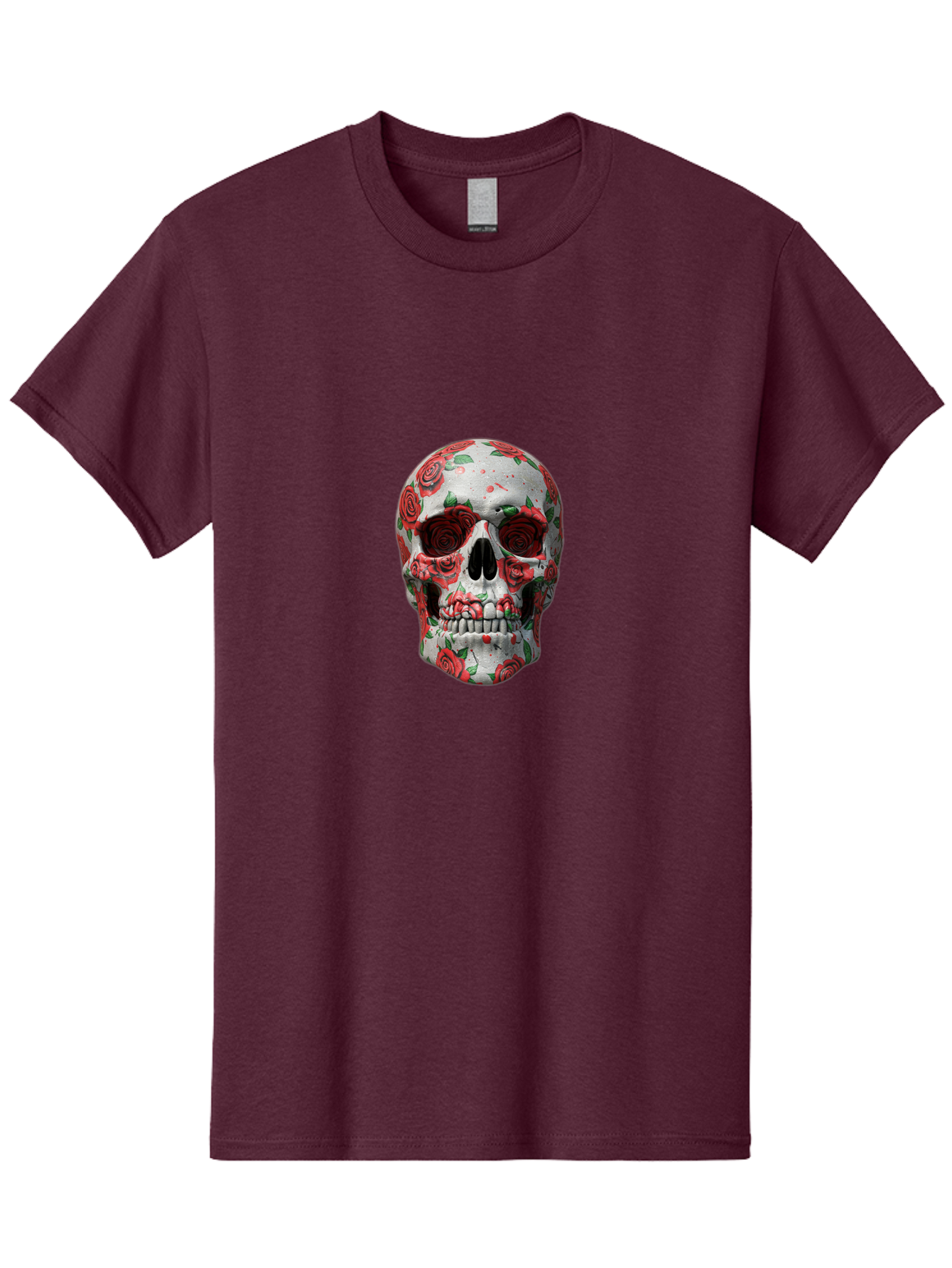 Floral-Skull-2 Men'S Graphic Tee, 100% Cotton, Comfortable Casual Summer Wear, Machine Washable, Vintage Camera, Old Camera, Antique Camera, Black Camera, Classic Photography, Photography Equipment, Nostalgic Device, Film Camera, Camera Art Bam422