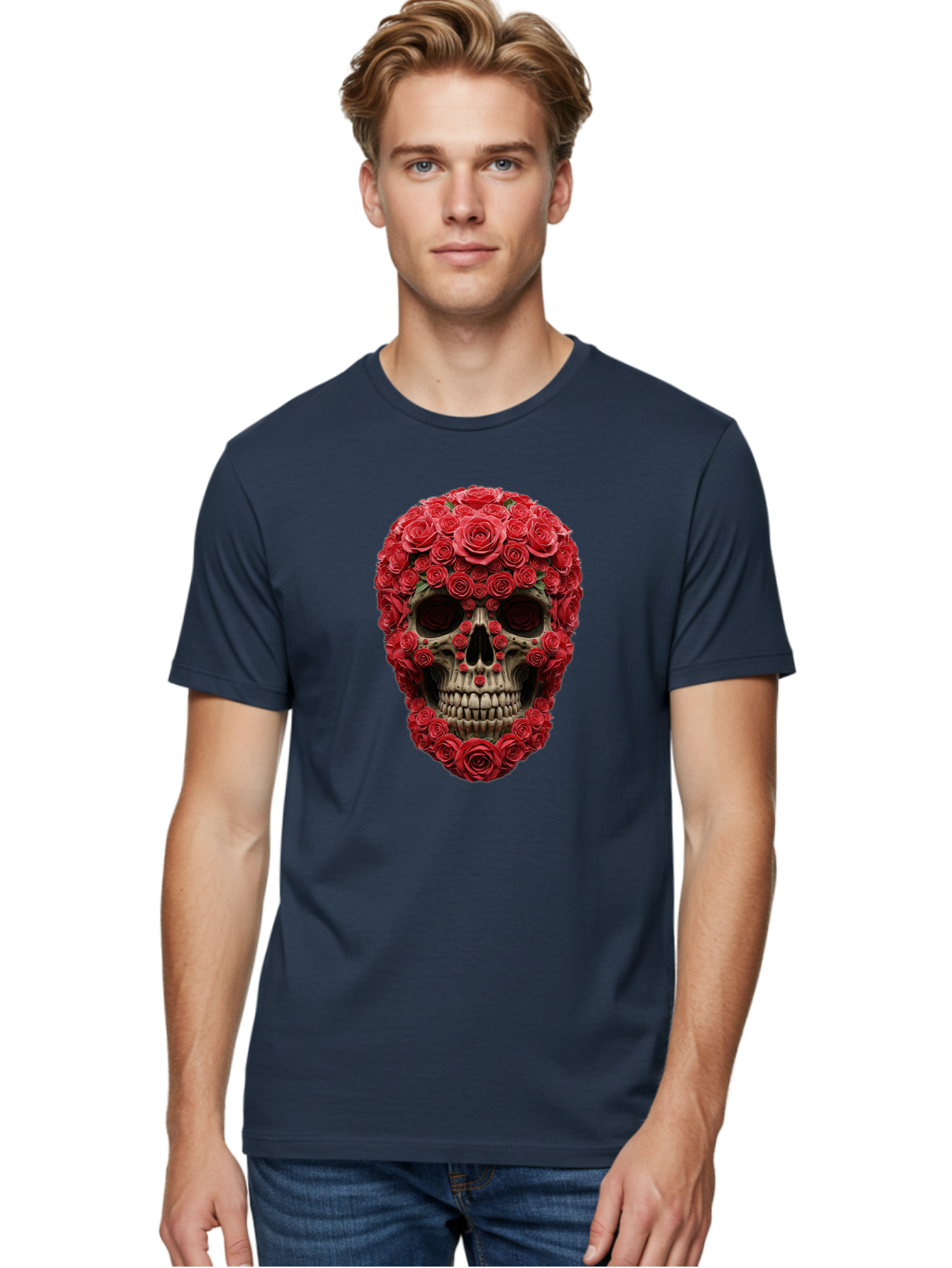 Floral-Skull Men'S Graphic Tee, 100% Cotton, Comfortable Casual Summer Wear, Machine Washable, Vintage Camera, Old Camera, Antique Camera, Black Camera, Classic Photography, Photography Equipment, Nostalgic Device, Film Camera, Camera Art Bam423 19