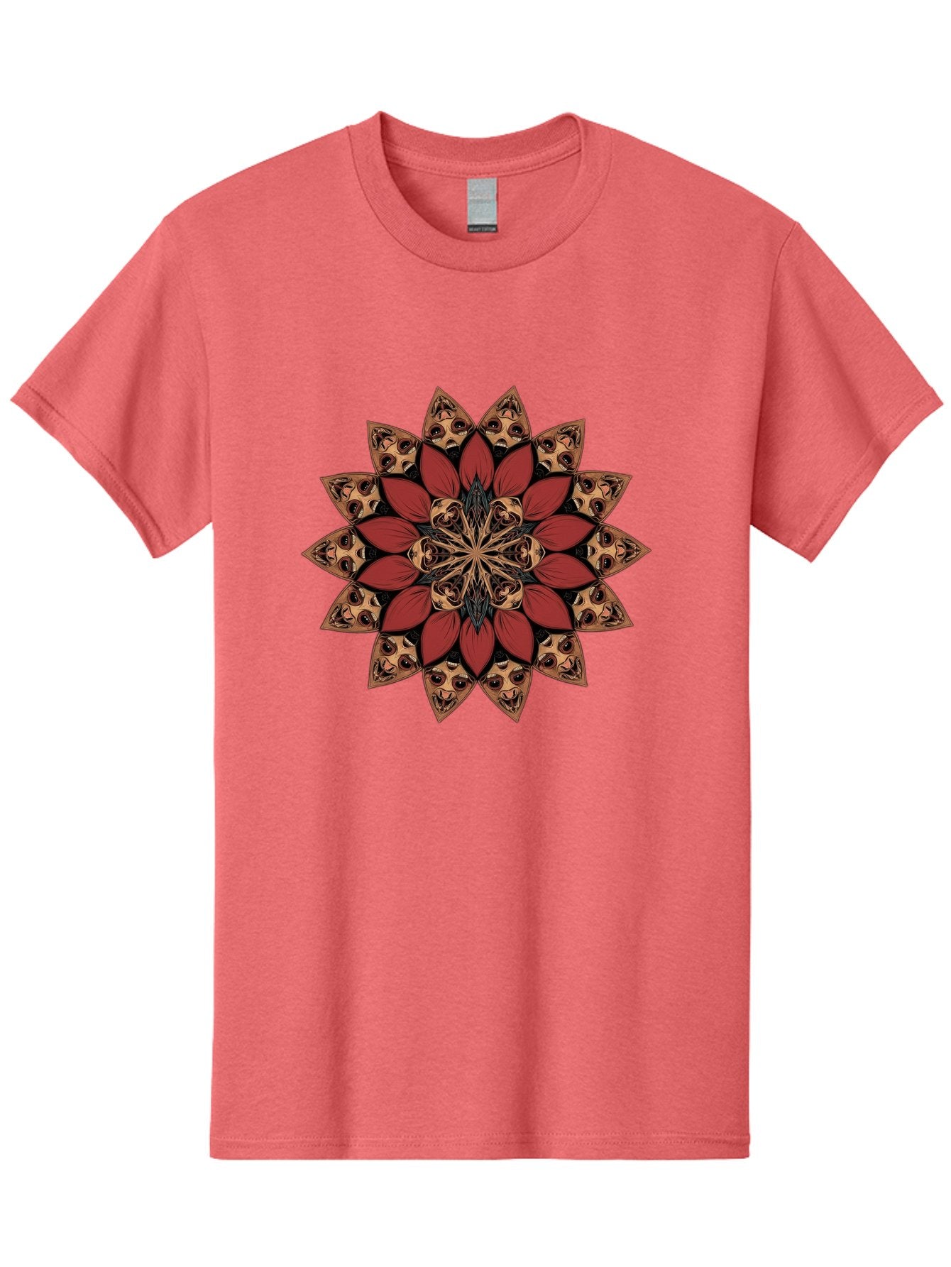 Flower-Mandala Men'S Graphic Tee, 100% Cotton, Comfortable Casual Summer Wear, Machine Washable, Vintage Camera, Old Camera, Antique Camera, Black Camera, Classic Photography, Photography Equipment, Nostalgic Device, Film Camera, Camera Art Bam424 5