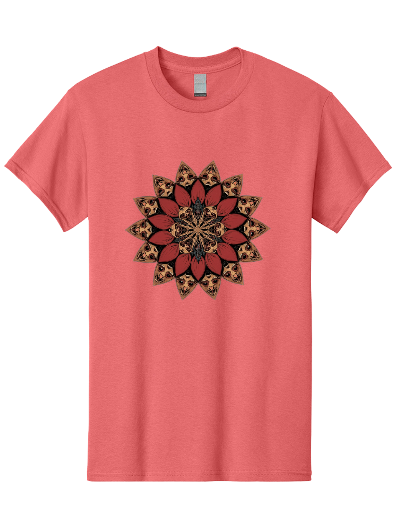 Flower-Mandala Men'S Graphic Tee, 100% Cotton, Comfortable Casual Summer Wear, Machine Washable, Vintage Camera, Old Camera, Antique Camera, Black Camera, Classic Photography, Photography Equipment, Nostalgic Device, Film Camera, Camera Art Bam424 8