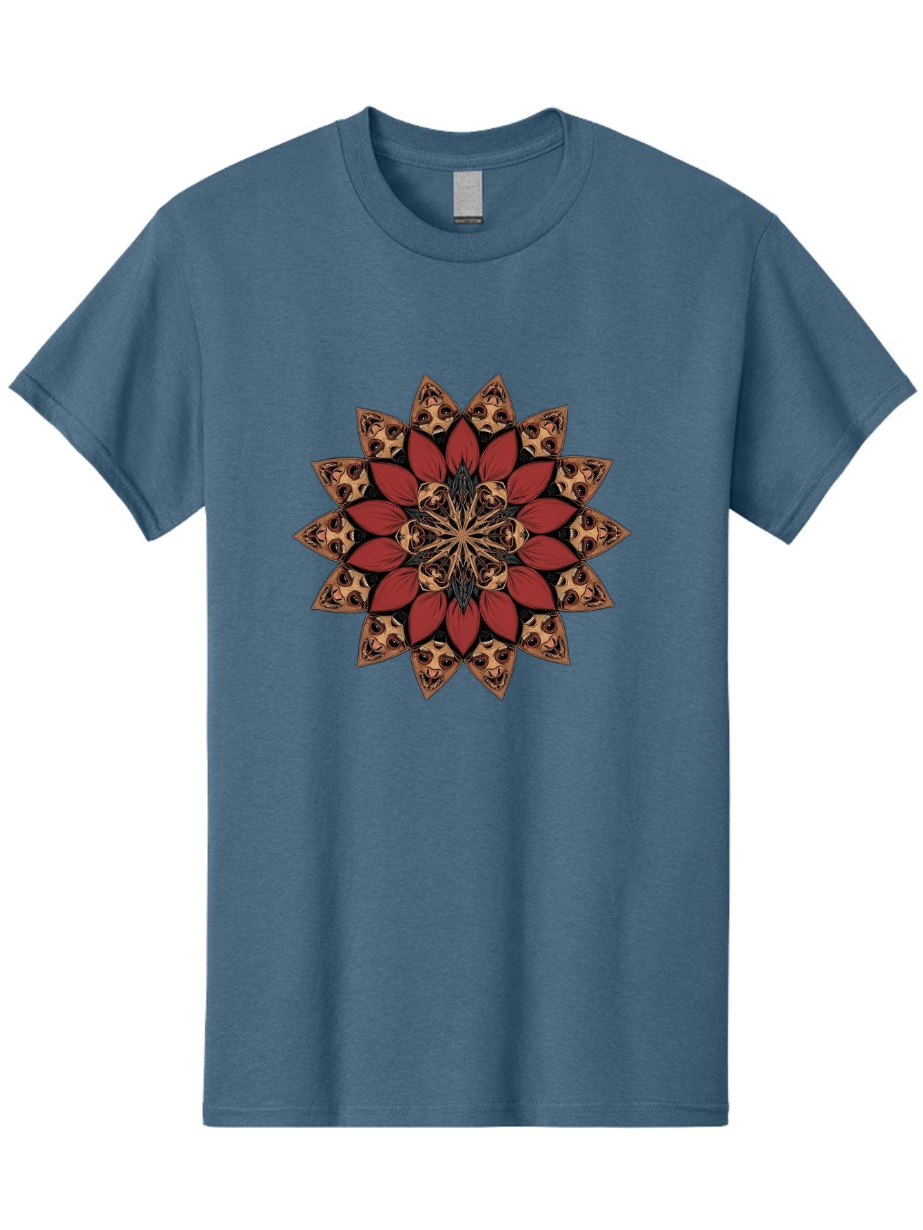 Flower-Mandala Men'S Graphic Tee, 100% Cotton, Comfortable Casual Summer Wear, Machine Washable, Vintage Camera, Old Camera, Antique Camera, Black Camera, Classic Photography, Photography Equipment, Nostalgic Device, Film Camera, Camera Art Bam424 9