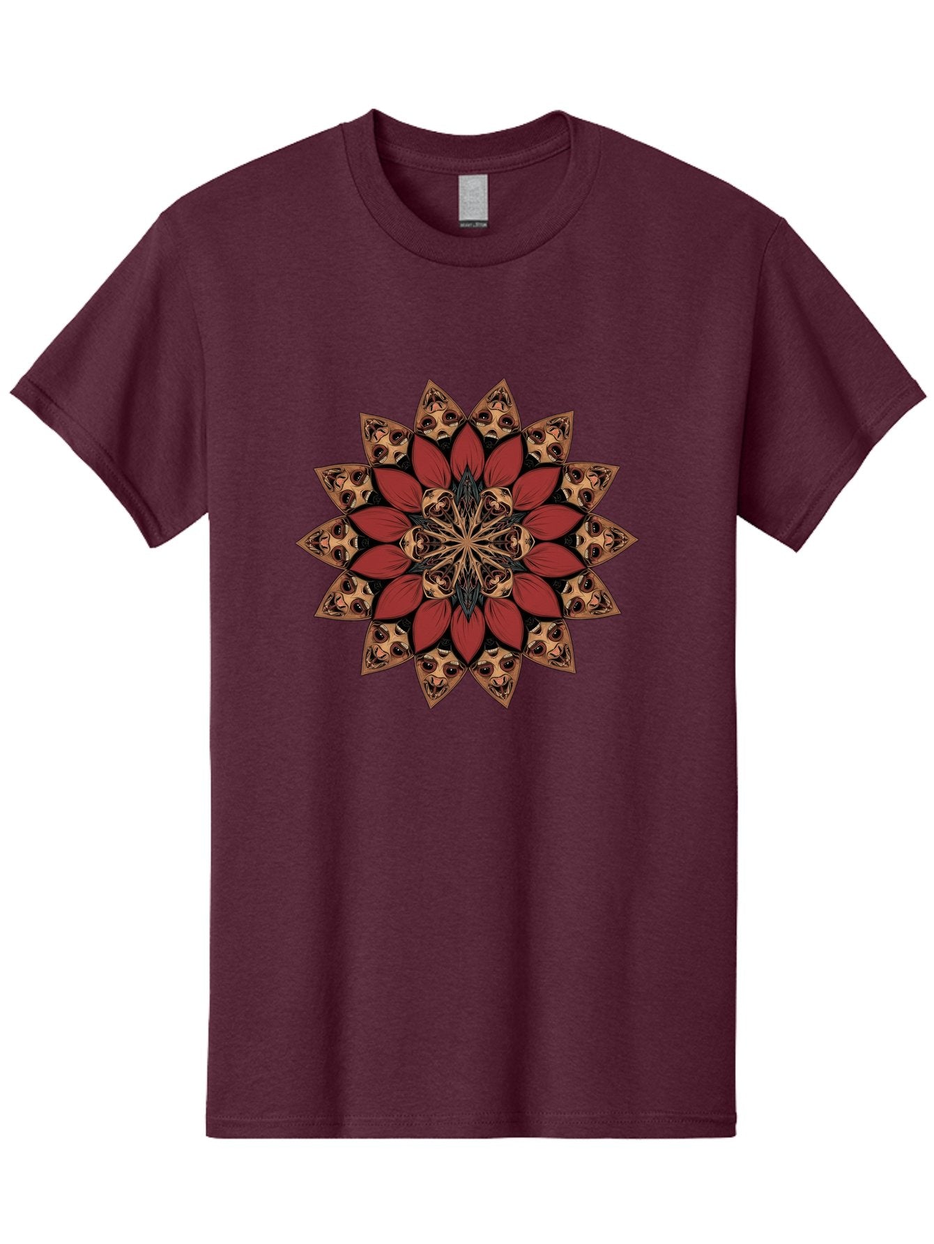 Flower-Mandala Men'S Graphic Tee, 100% Cotton, Comfortable Casual Summer Wear, Machine Washable, Vintage Camera, Old Camera, Antique Camera, Black Camera, Classic Photography, Photography Equipment, Nostalgic Device, Film Camera, Camera Art Bam424 3