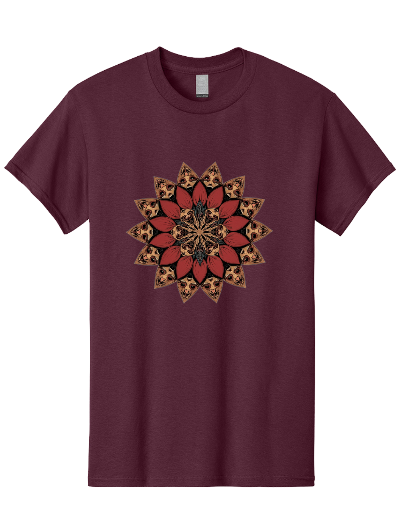 Flower-Mandala Men'S Graphic Tee, 100% Cotton, Comfortable Casual Summer Wear, Machine Washable, Vintage Camera, Old Camera, Antique Camera, Black Camera, Classic Photography, Photography Equipment, Nostalgic Device, Film Camera, Camera Art Bam424 9