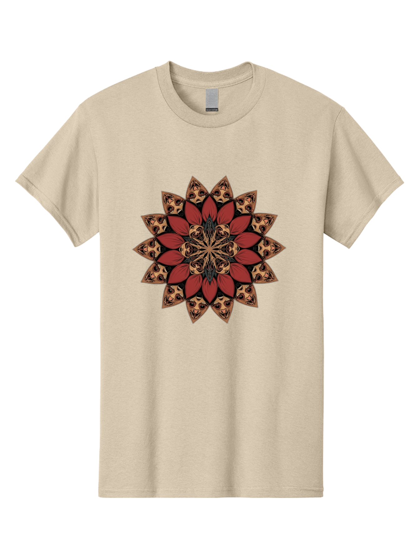 Flower-Mandala Men'S Graphic Tee, 100% Cotton, Comfortable Casual Summer Wear, Machine Washable, Vintage Camera, Old Camera, Antique Camera, Black Camera, Classic Photography, Photography Equipment, Nostalgic Device, Film Camera, Camera Art Bam424