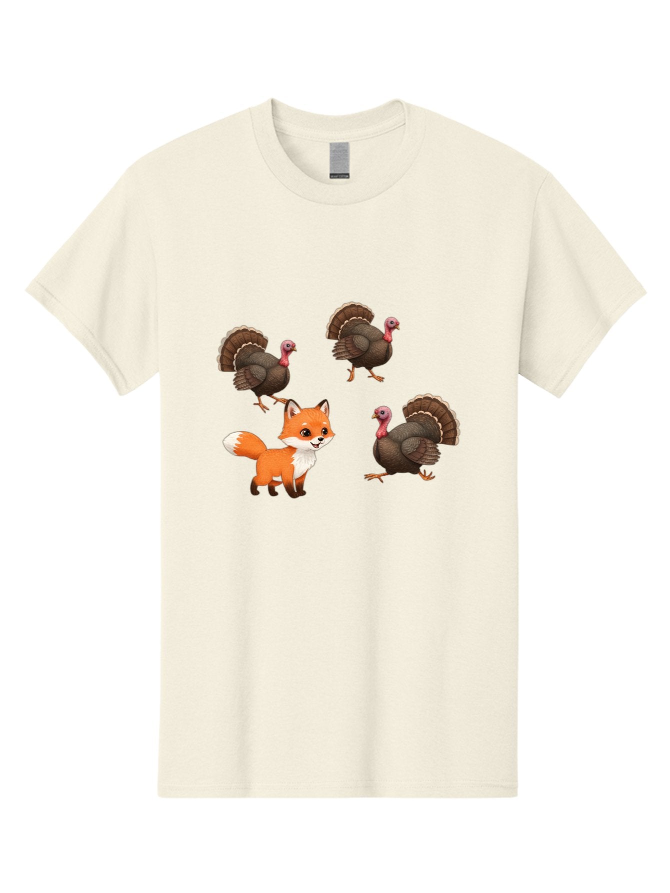 Fox-And-Turkeys-1 Men'S Graphic Tee, 100% Cotton, Comfortable Casual Summer Wear, Machine Washable, Vintage Camera, Old Camera, Antique Camera, Black Camera, Classic Photography, Photography Equipment, Nostalgic Device, Film Camera, Camera Art Bam433 4