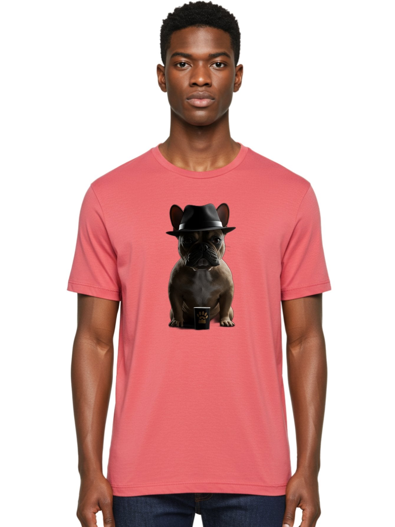 French-Bulldog-With-Fedora-Hat Men'S Graphic Tee, 100% Cotton, Comfortable Casual Summer Wear, Machine Washable, Vintage Camera, Old Camera, Antique Camera, Black Camera, Classic Photography, Photography Equipment, Nostalgic Device, Bam436 18
