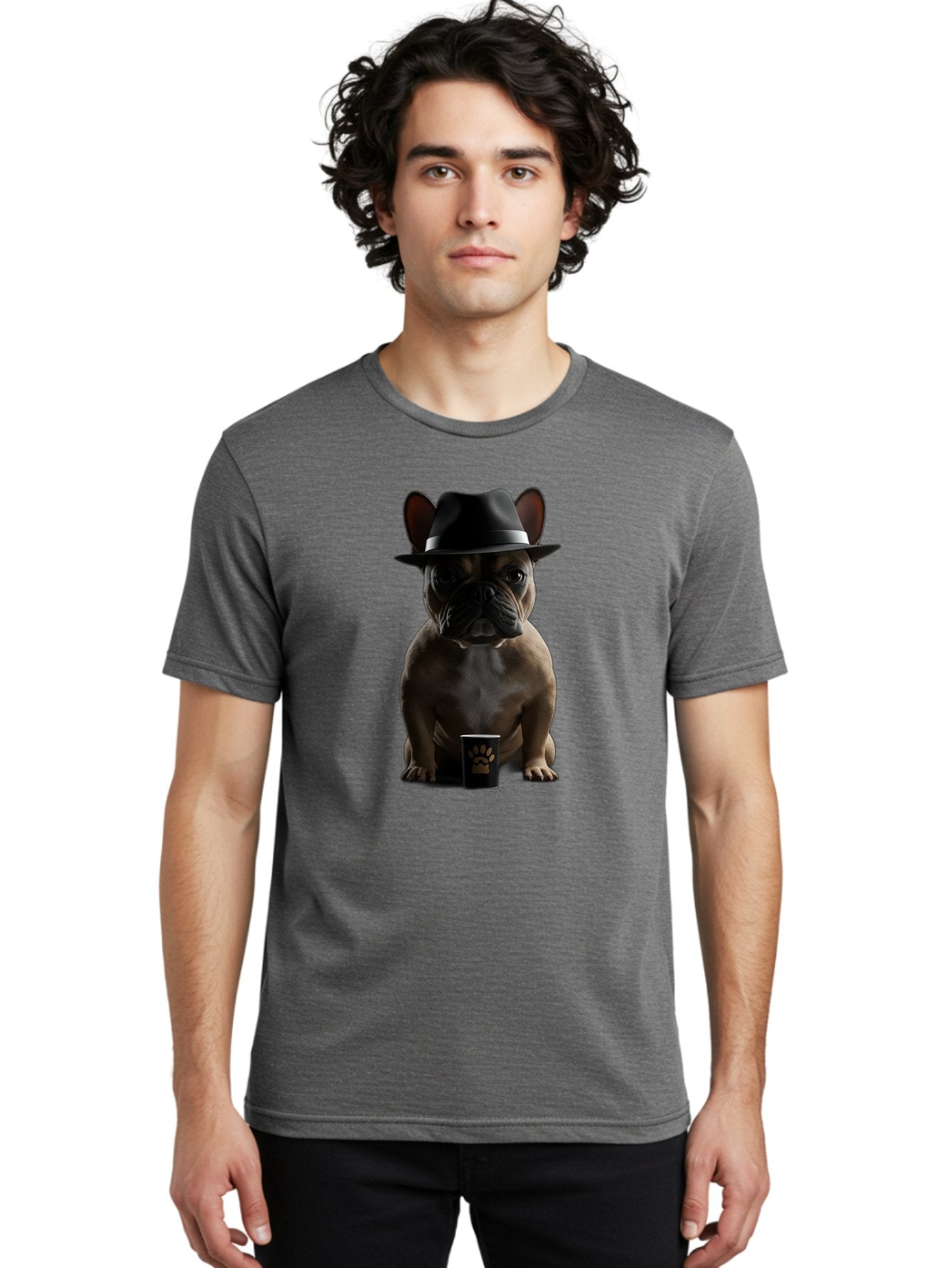 French-Bulldog-With-Fedora-Hat Men'S Graphic Tee, 100% Cotton, Comfortable Casual Summer Wear, Machine Washable, Vintage Camera, Old Camera, Antique Camera, Black Camera, Classic Photography, Photography Equipment, Nostalgic Device, Bam436 17