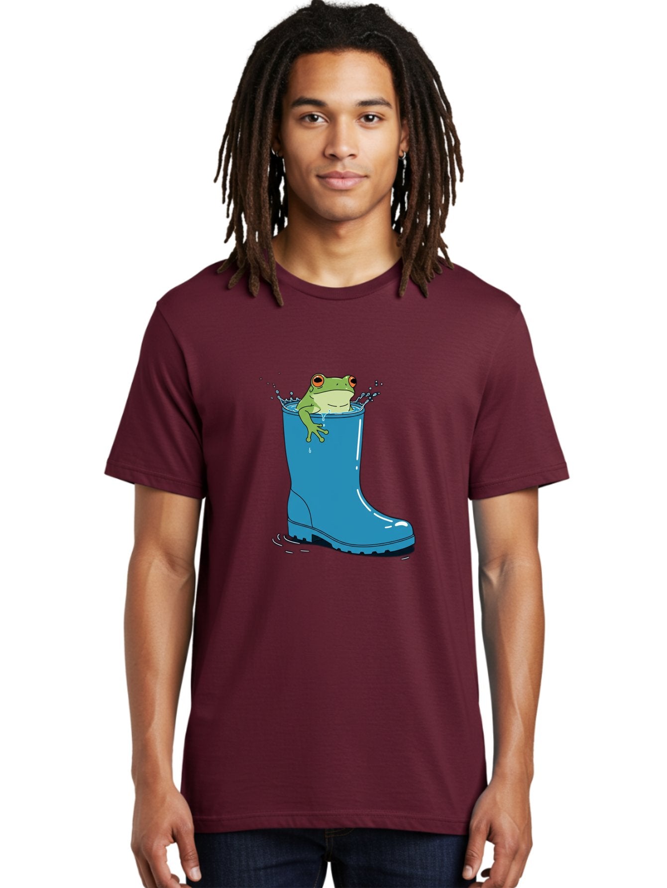 Frog-In-Blue-Boot Men'S Graphic Tee, 100% Cotton, Comfortable Casual Summer Wear, Machine Washable, Vintage Camera, Old Camera, Antique Camera, Black Camera, Classic Photography, Photography Equipment, Nostalgic Device, Film Camera, Camera Art Bam437 23