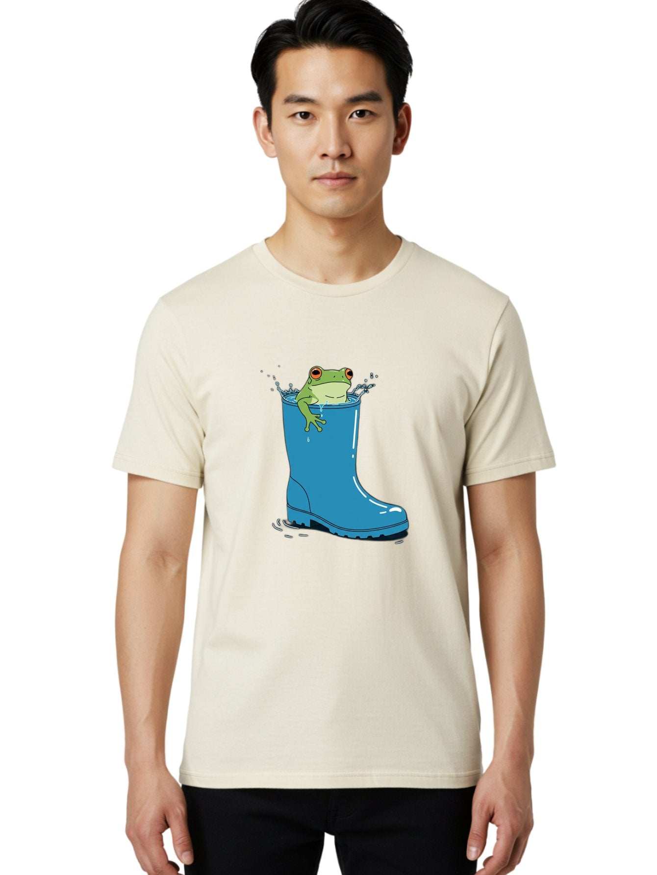 Frog-In-Blue-Boot Men'S Graphic Tee, 100% Cotton, Comfortable Casual Summer Wear, Machine Washable, Vintage Camera, Old Camera, Antique Camera, Black Camera, Classic Photography, Photography Equipment, Nostalgic Device, Film Camera, Camera Art Bam437 17