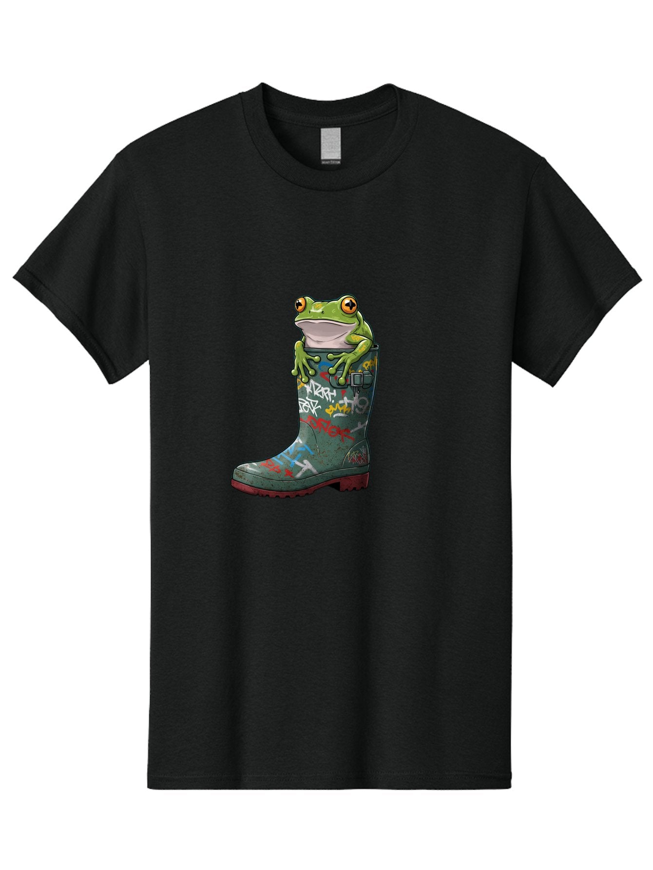 Frog-In-Boot-3 Men'S Graphic Tee, 100% Cotton, Comfortable Casual Summer Wear, Machine Washable, Vintage Camera, Old Camera, Antique Camera, Black Camera, Classic Photography, Photography Equipment, Nostalgic Device, Film Camera, Camera Art Bam441 8