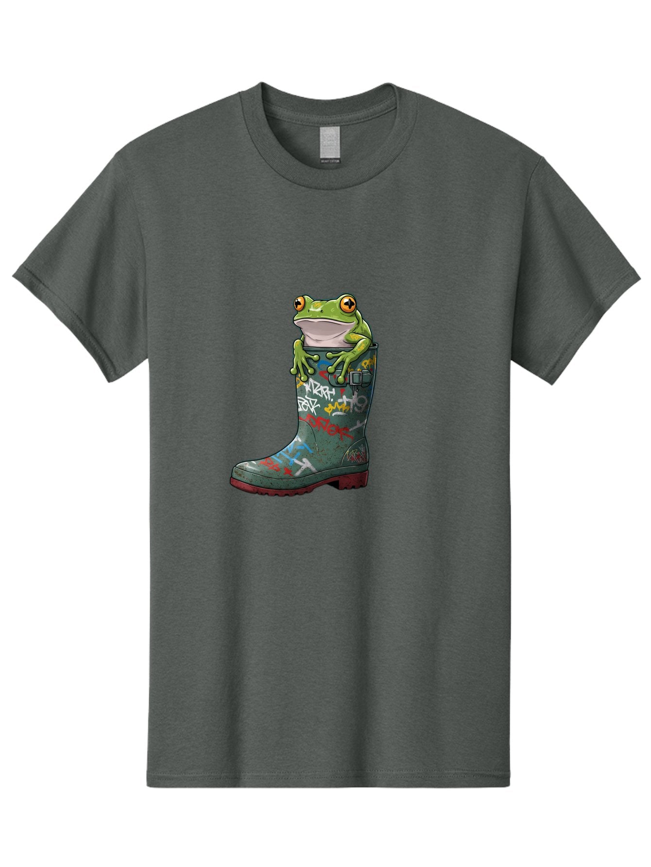 Frog-In-Boot-3 Men'S Graphic Tee, 100% Cotton, Comfortable Casual Summer Wear, Machine Washable, Vintage Camera, Old Camera, Antique Camera, Black Camera, Classic Photography, Photography Equipment, Nostalgic Device, Film Camera, Camera Art Bam441