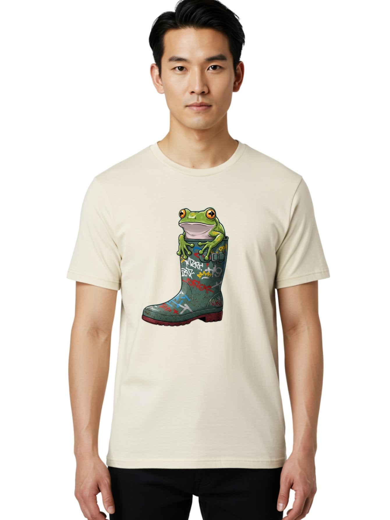 Frog-In-Boot-3 Men'S Graphic Tee, 100% Cotton, Comfortable Casual Summer Wear, Machine Washable, Vintage Camera, Old Camera, Antique Camera, Black Camera, Classic Photography, Photography Equipment, Nostalgic Device, Film Camera, Camera Art Bam441 28