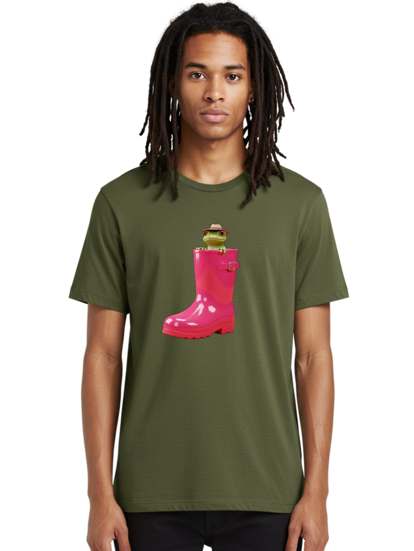 Frog-In-Pink-Boot Men'S Graphic Tee, 100% Cotton, Comfortable Casual Summer Wear, Machine Washable, Vintage Camera, Old Camera, Antique Camera, Black Camera, Classic Photography, Photography Equipment, Nostalgic Device, Film Camera, Camera Art Bam446 4