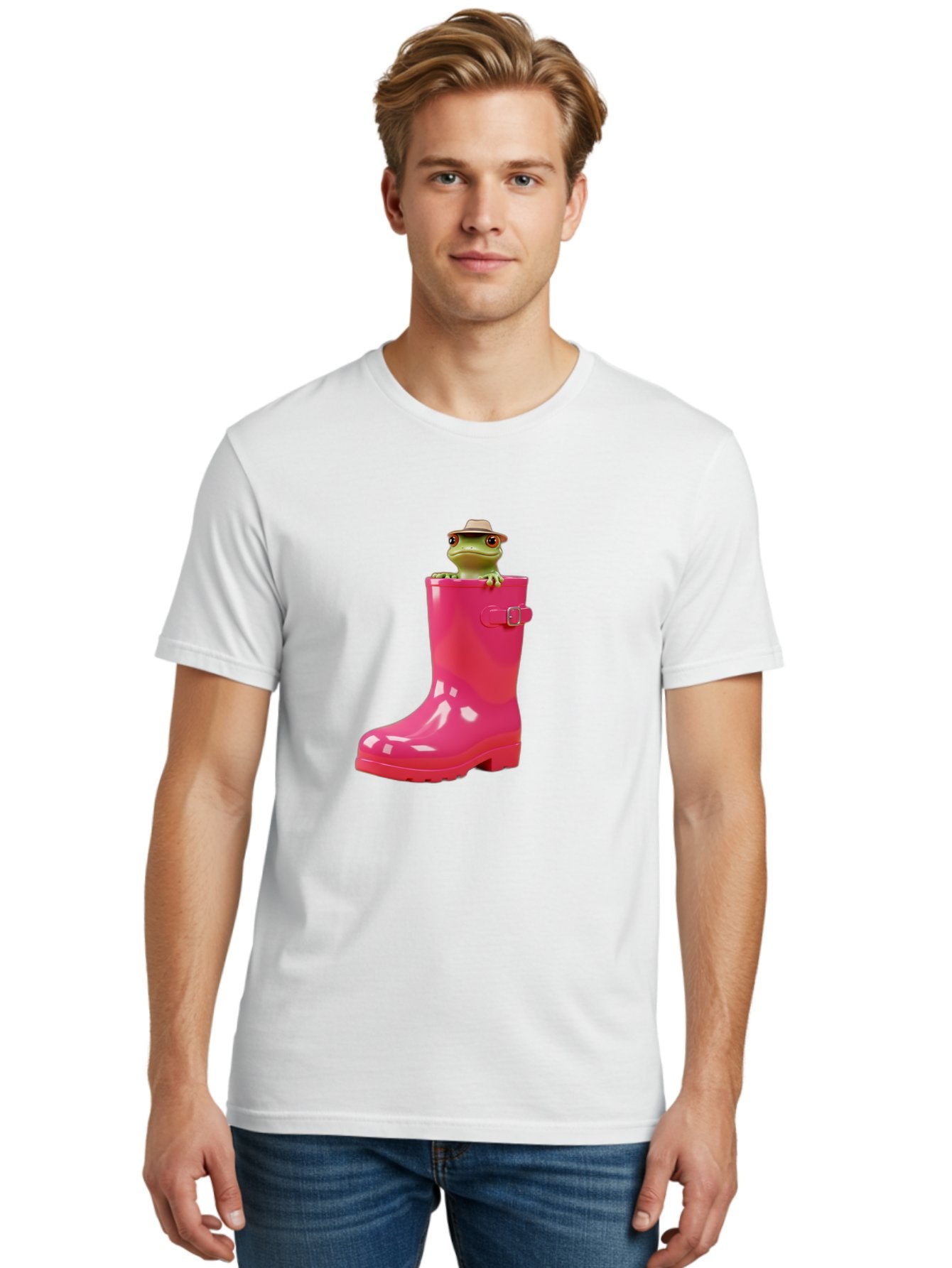 Frog-In-Pink-Boot Men'S Graphic Tee, 100% Cotton, Comfortable Casual Summer Wear, Machine Washable, Vintage Camera, Old Camera, Antique Camera, Black Camera, Classic Photography, Photography Equipment, Nostalgic Device, Film Camera, Camera Art Bam446 10