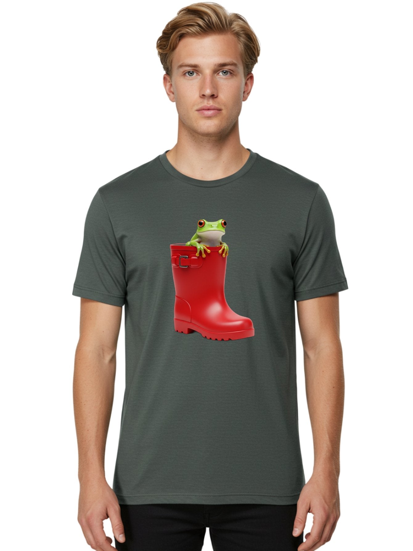 Frog-In-Red-Boot Men'S Graphic Tee, 100% Cotton, Comfortable Casual Summer Wear, Machine Washable, Vintage Camera, Old Camera, Antique Camera, Black Camera, Classic Photography, Photography Equipment, Nostalgic Device, Film Camera, Camera Art Bam449 16